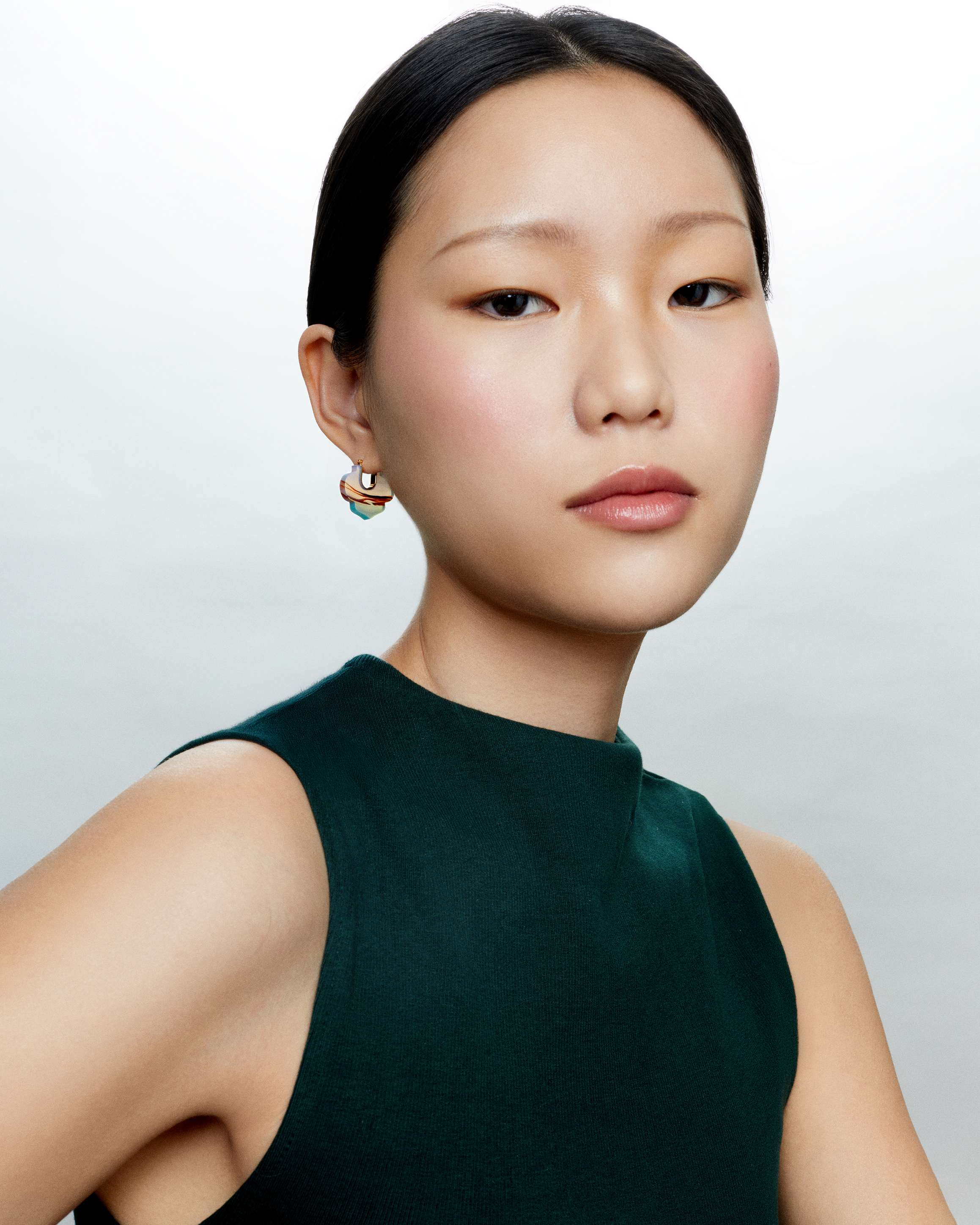 Crest Moroccan Landscape Agate earrings