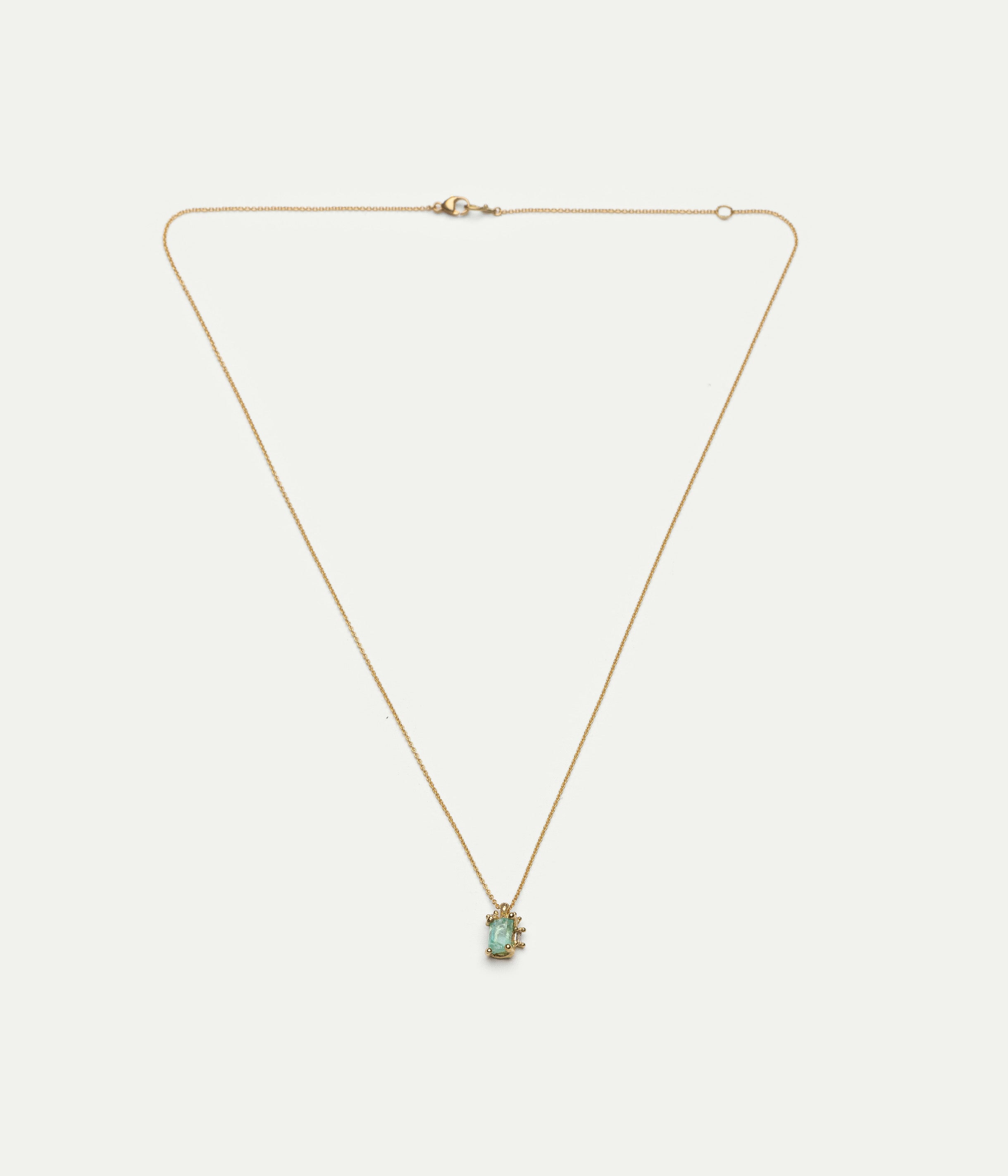 Collier Raw Emerald Encrusted émeraude