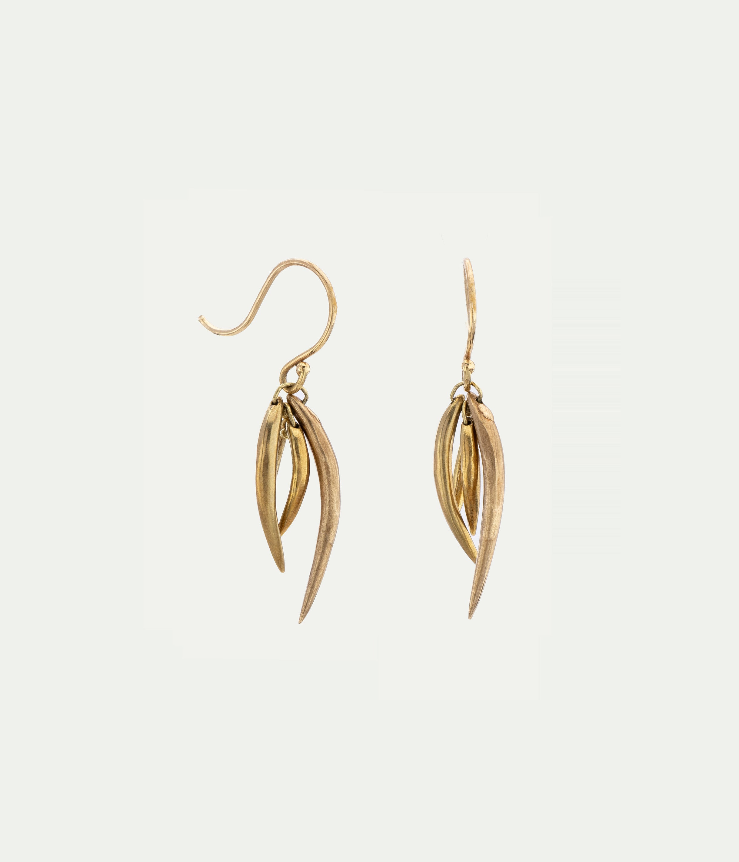 Mini Tusks yellow gold earrings