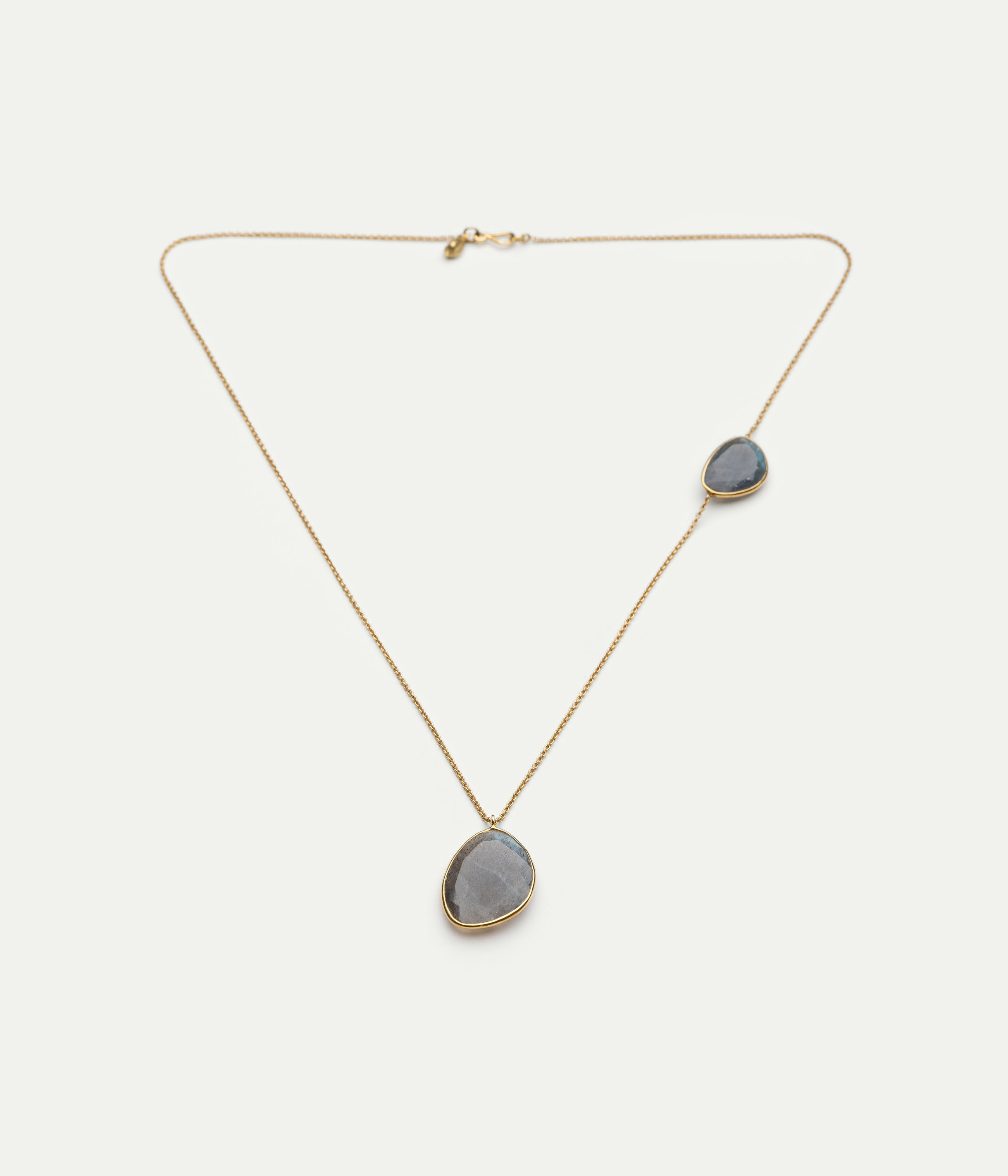 Collier 2 or jaune et labradorite