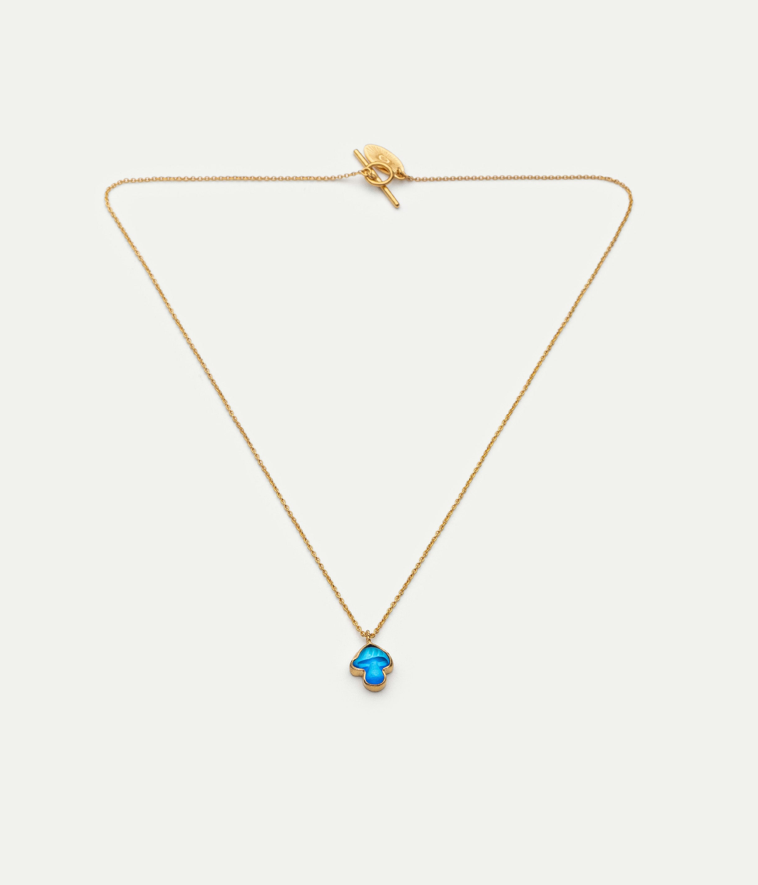Collier Mushroom bleu