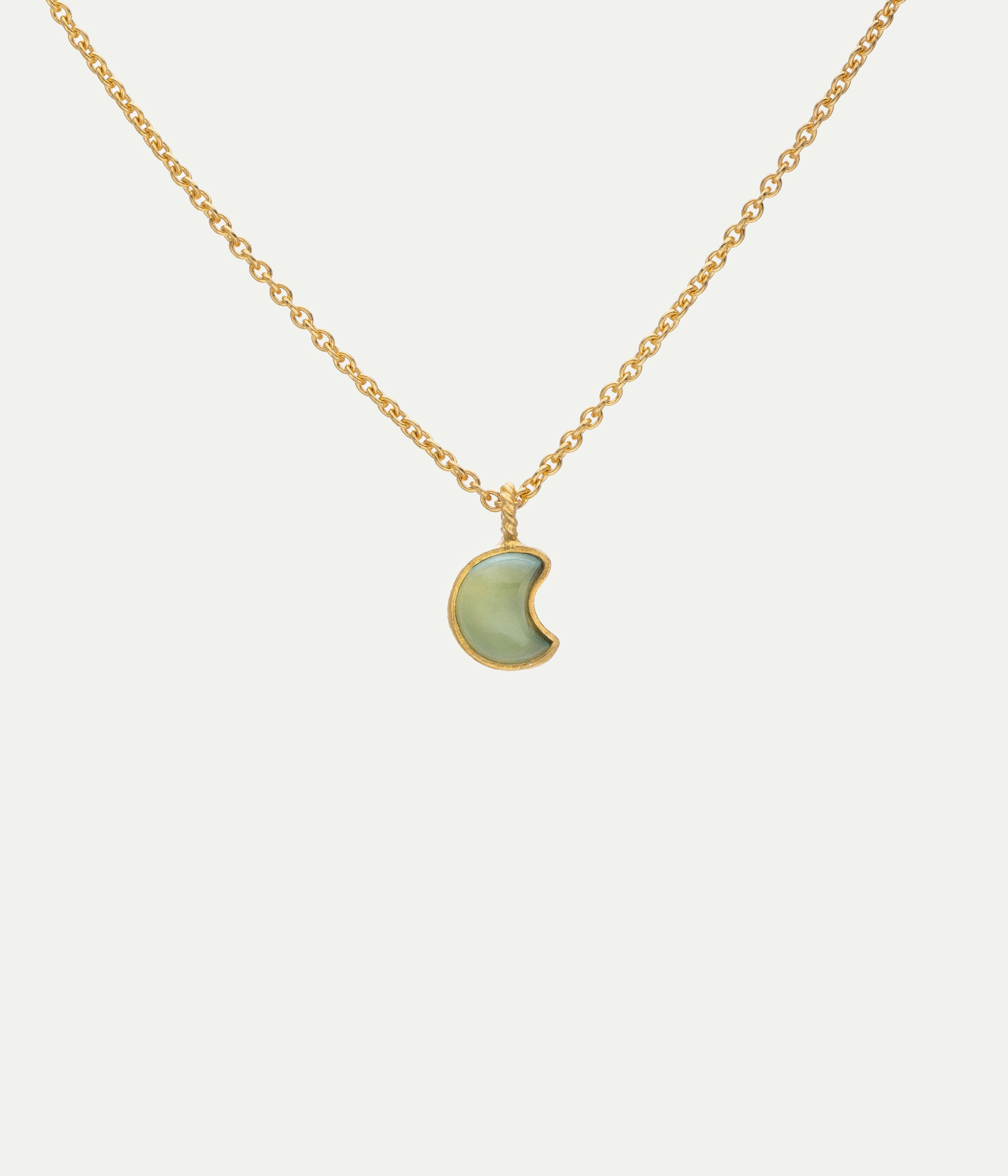 Collier Moon Charm calcédoine