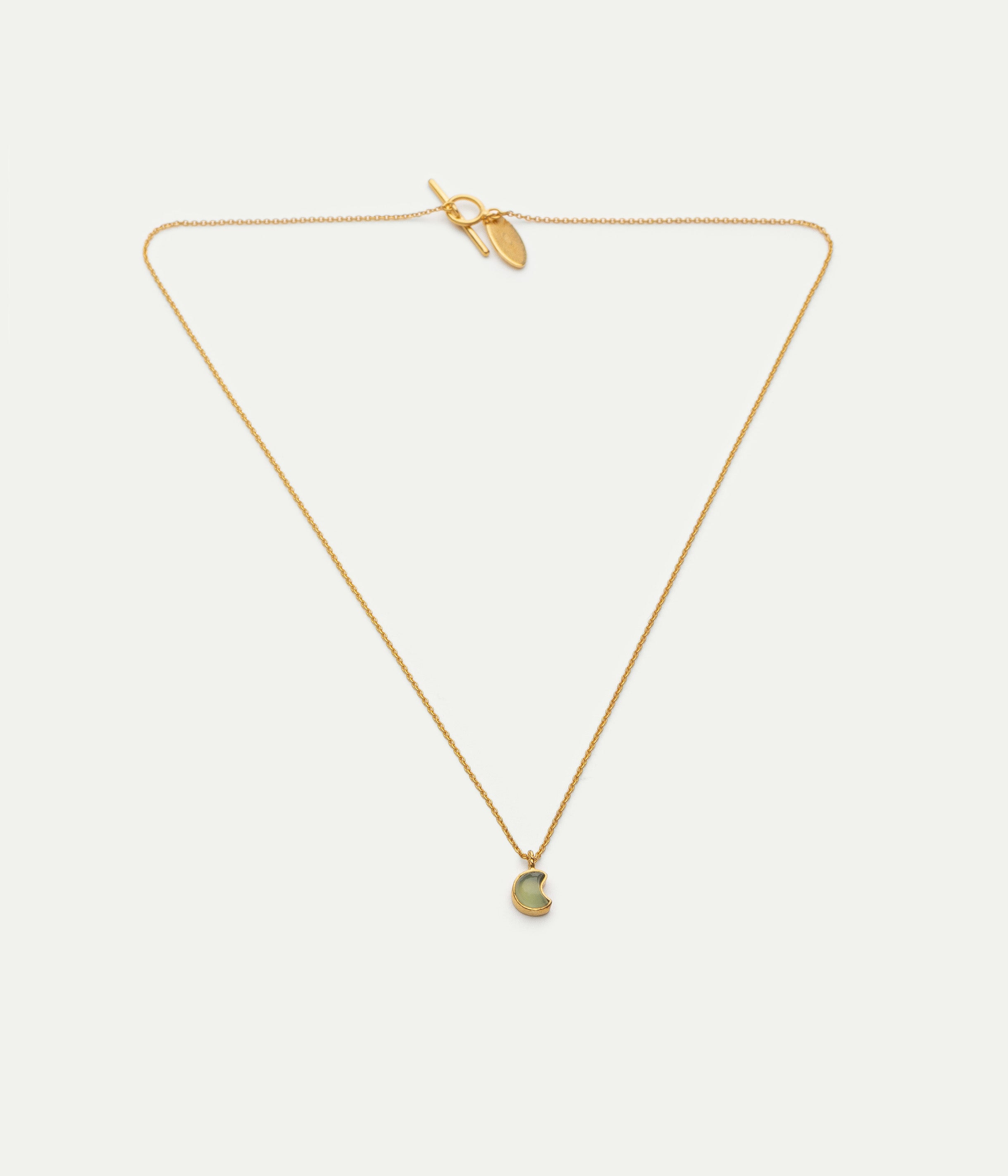 Collier Moon Charm calcédoine
