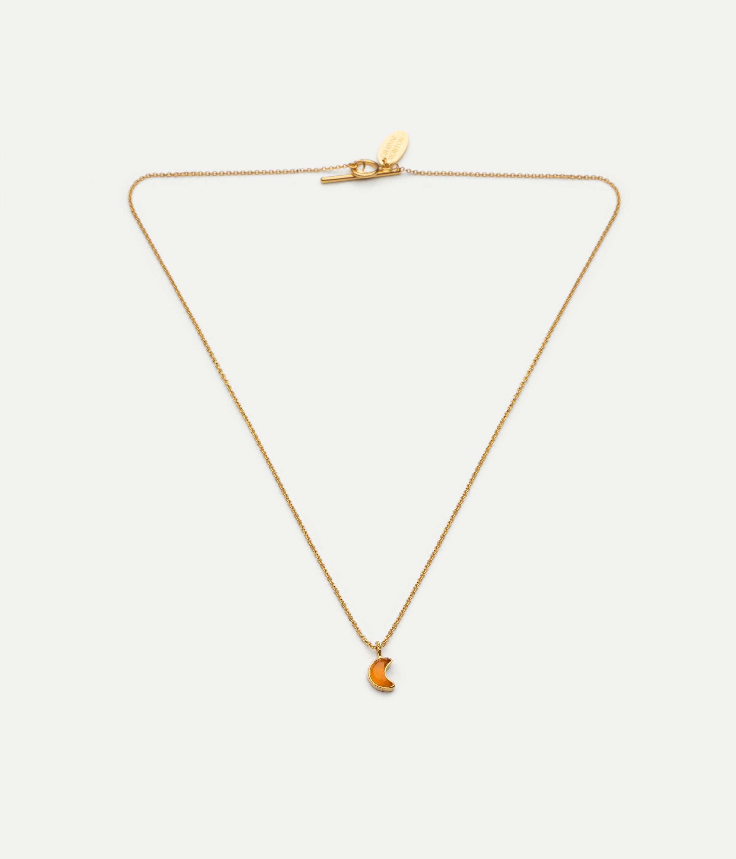 Collier Moon Charm cornaline
