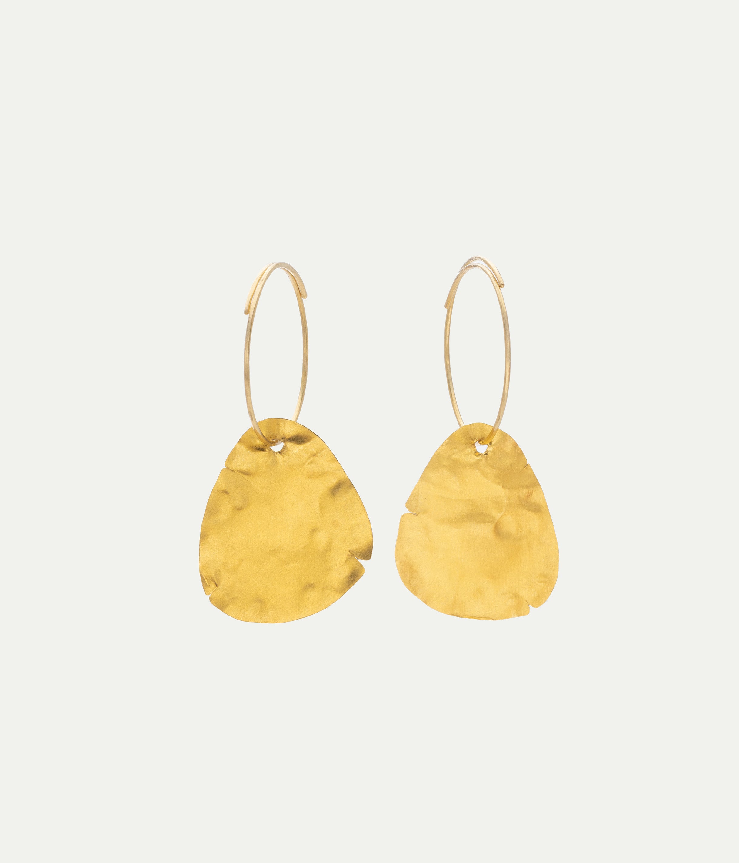 Boucles d'oreilles Coriander Large or jaune