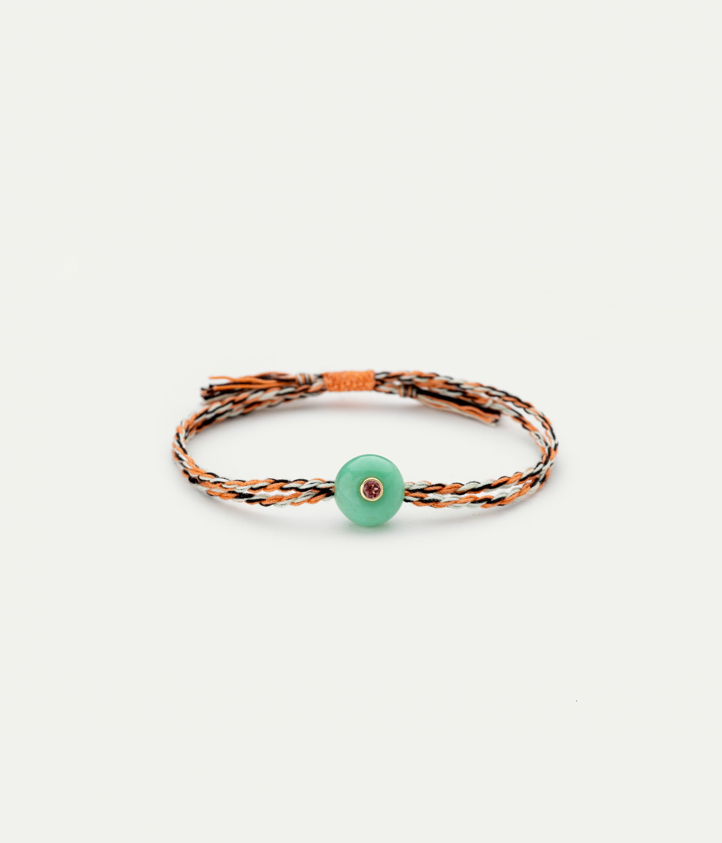 Bracelet Scarlett Rose Pale chrysoprase et tourmaline