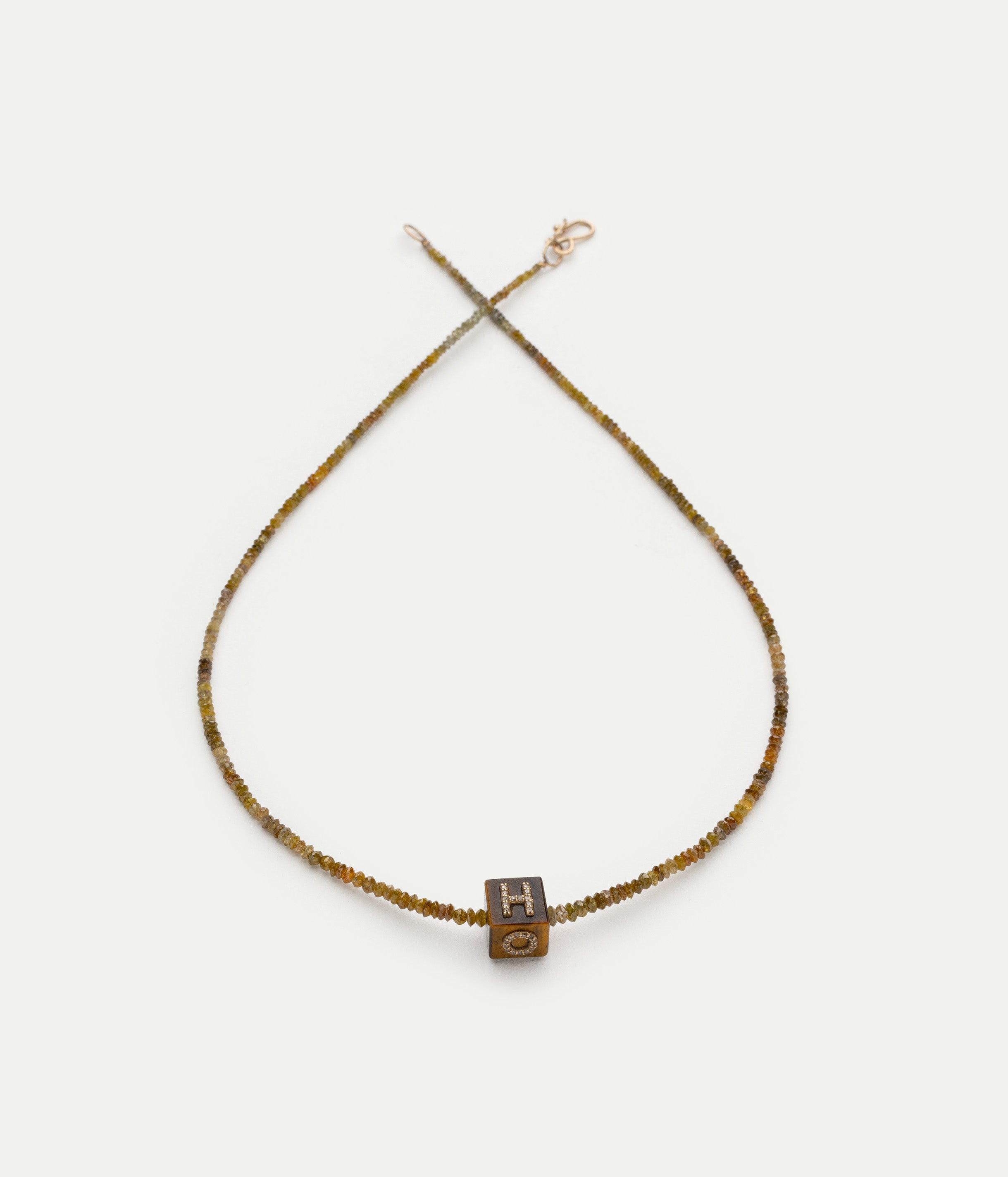 Collier Cubix Hope œil de tigre et diamants