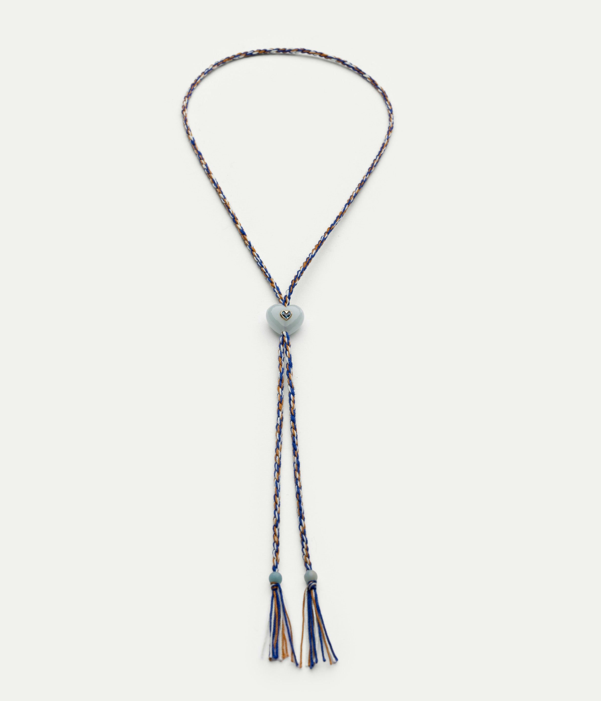 Collier Scarlett Cœur Outremer aigue-marine et apatite