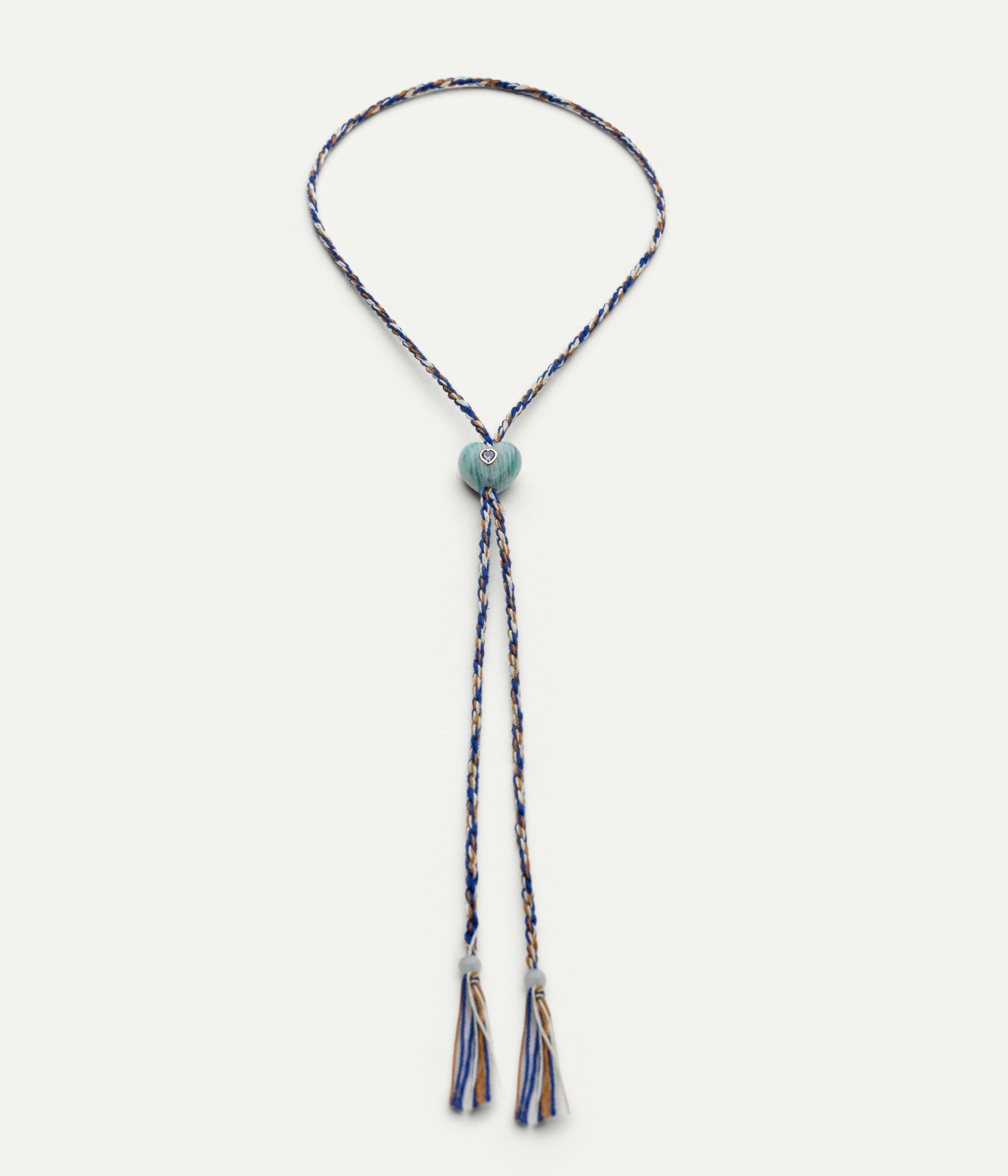 Collier Scarlett Cœur Outremer amazonite et tanzanite
