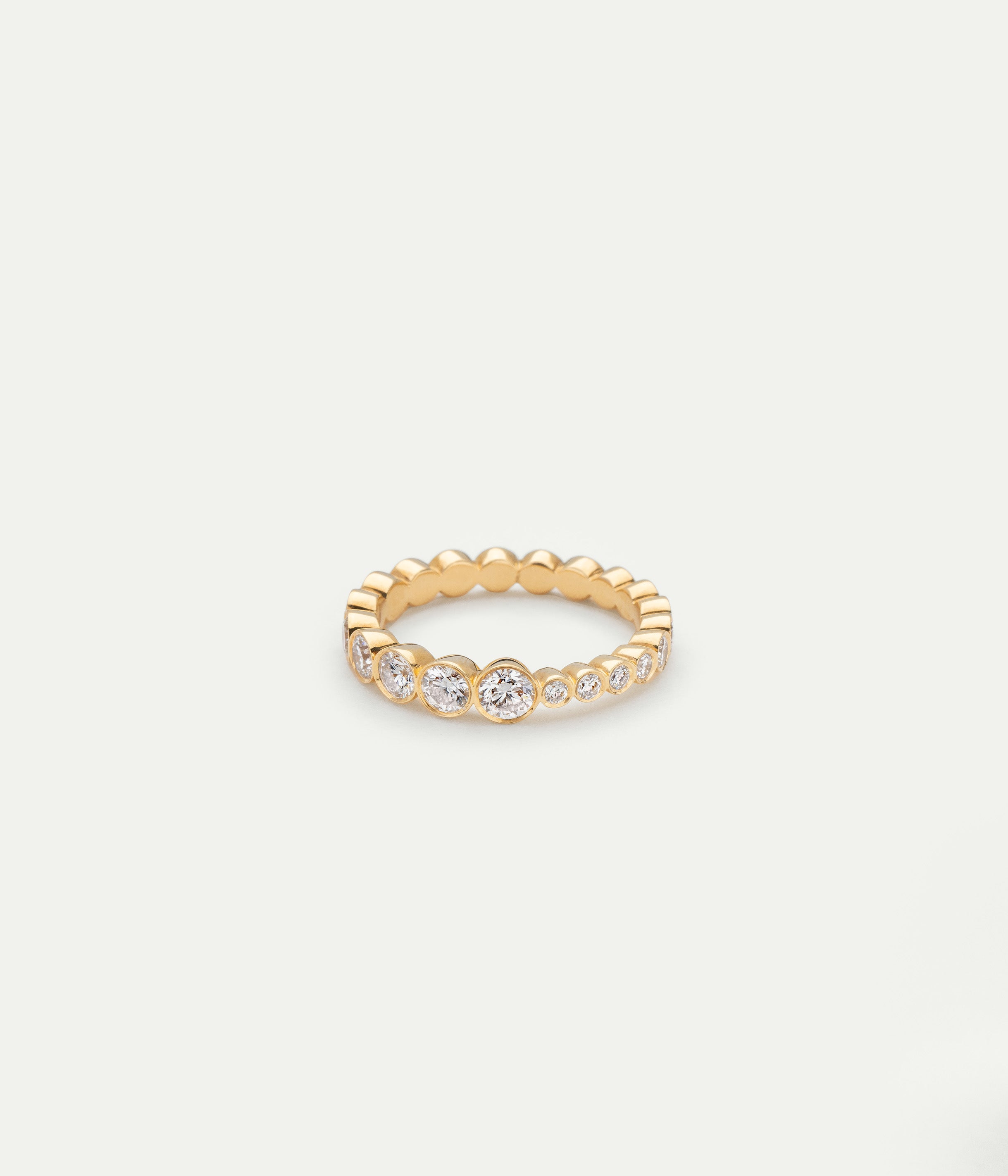 Bague Ensemble Croissant or jaune et diamants