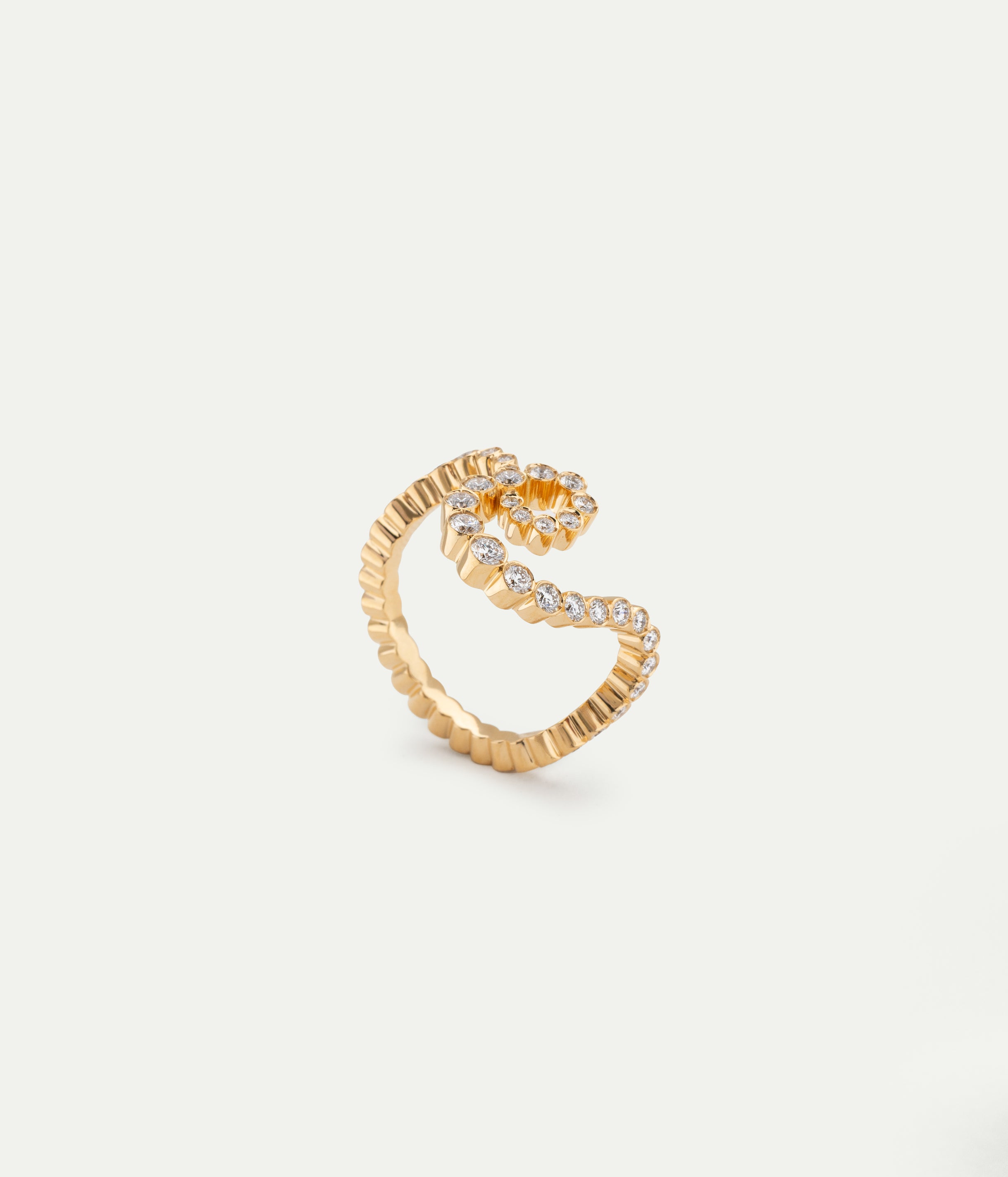 Bague Chasse Ensemble or jaune et diamants