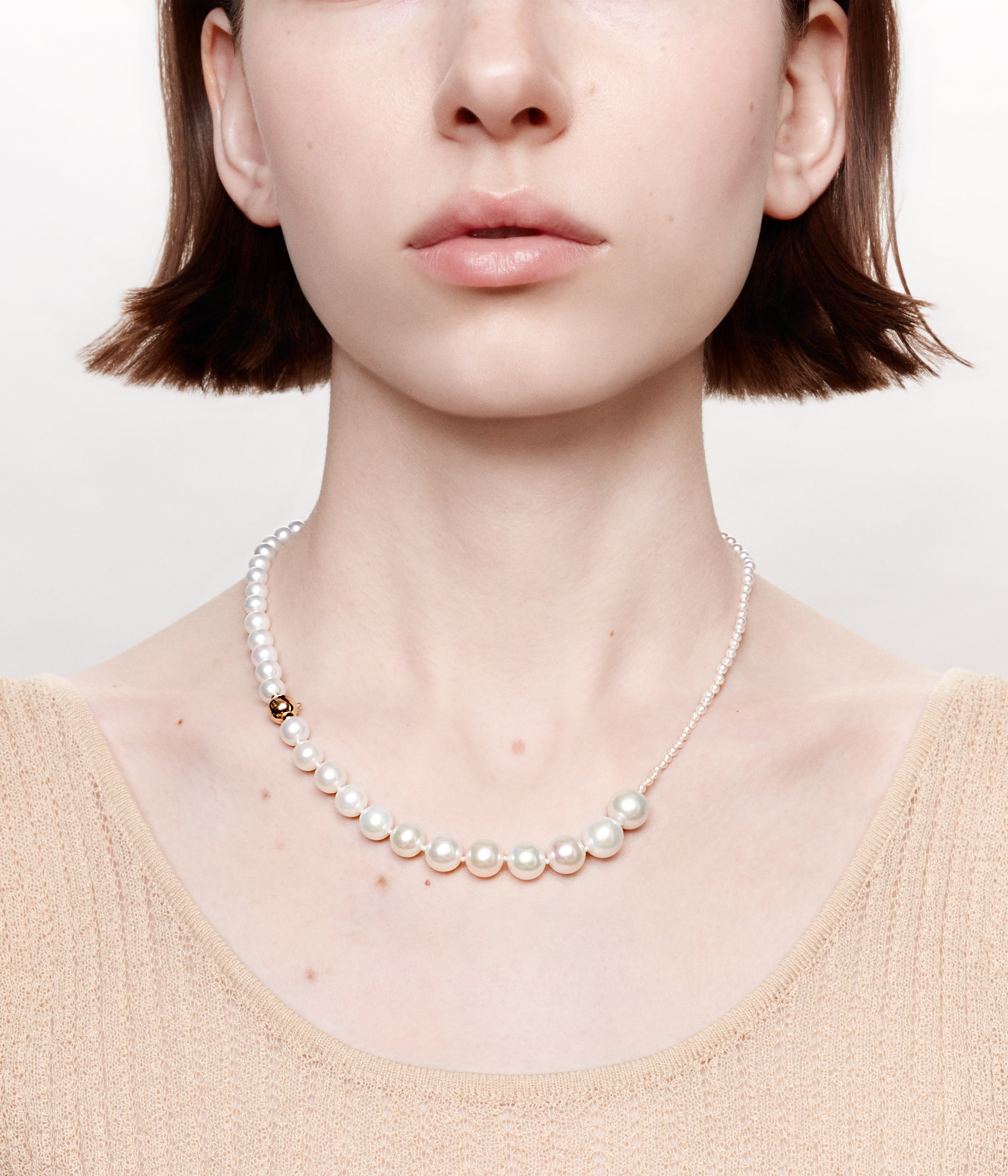 Collier Peggy or jaune et perles