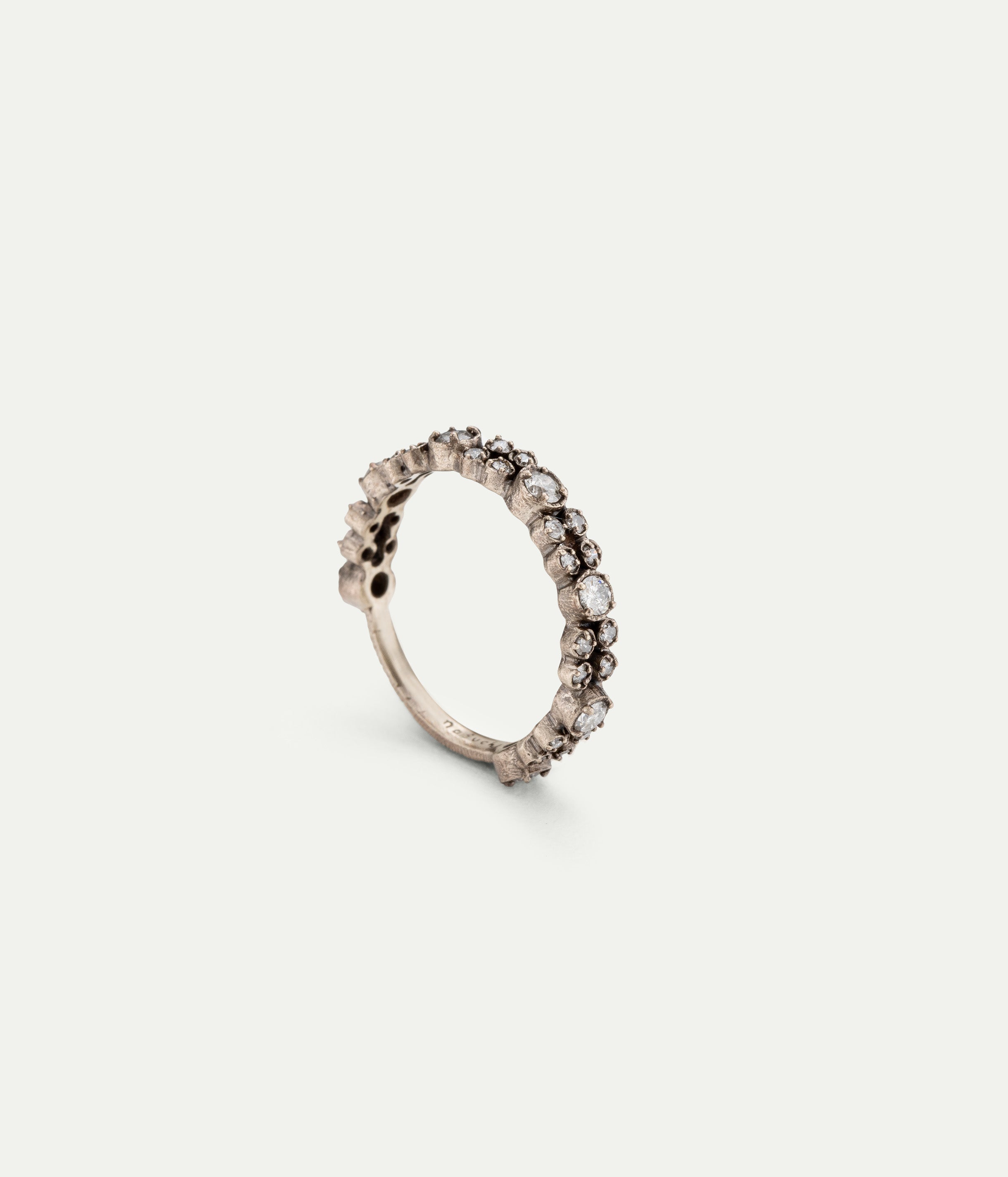 Bague Nova or gris et diamants