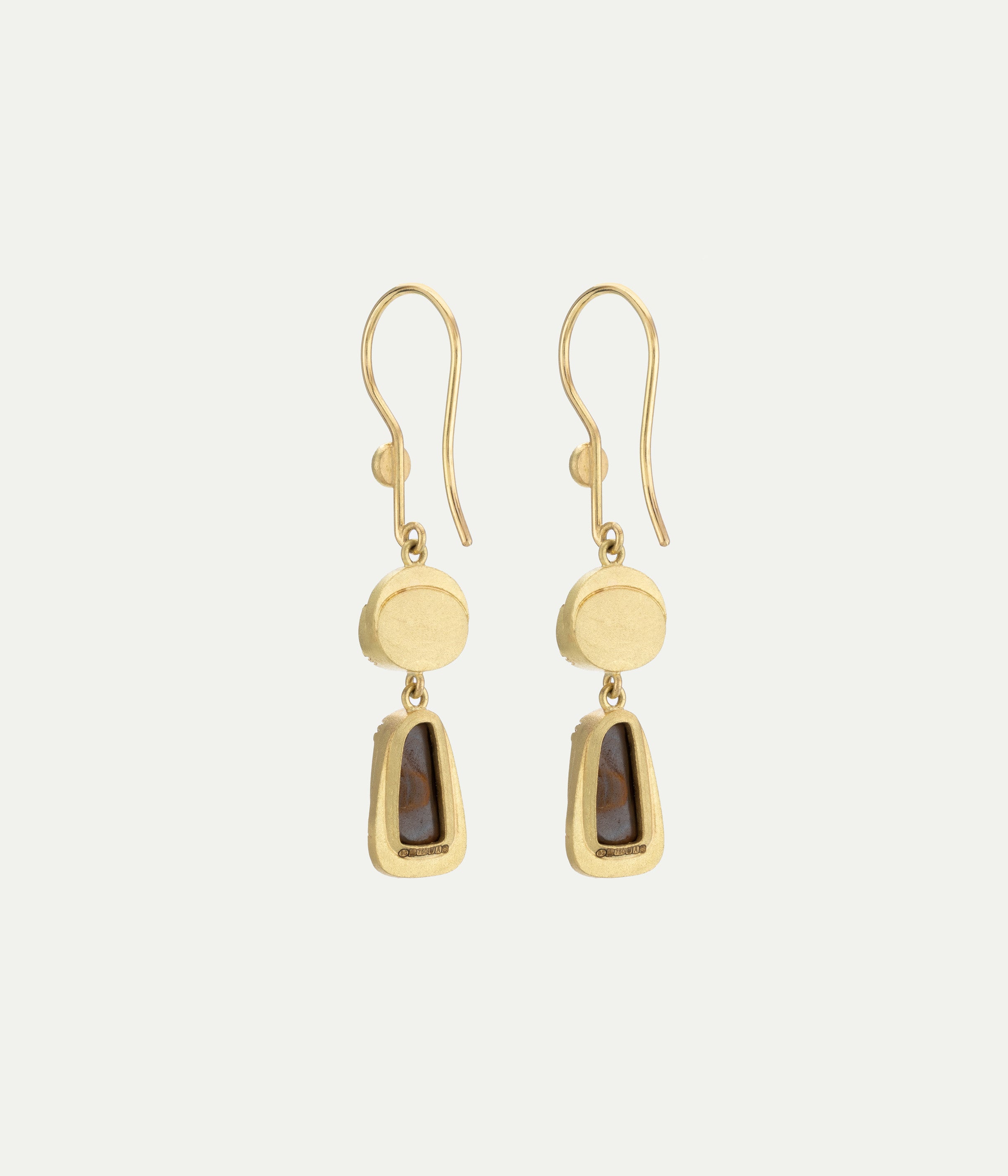 Ellipse Harmony opal and tourmaline earrings