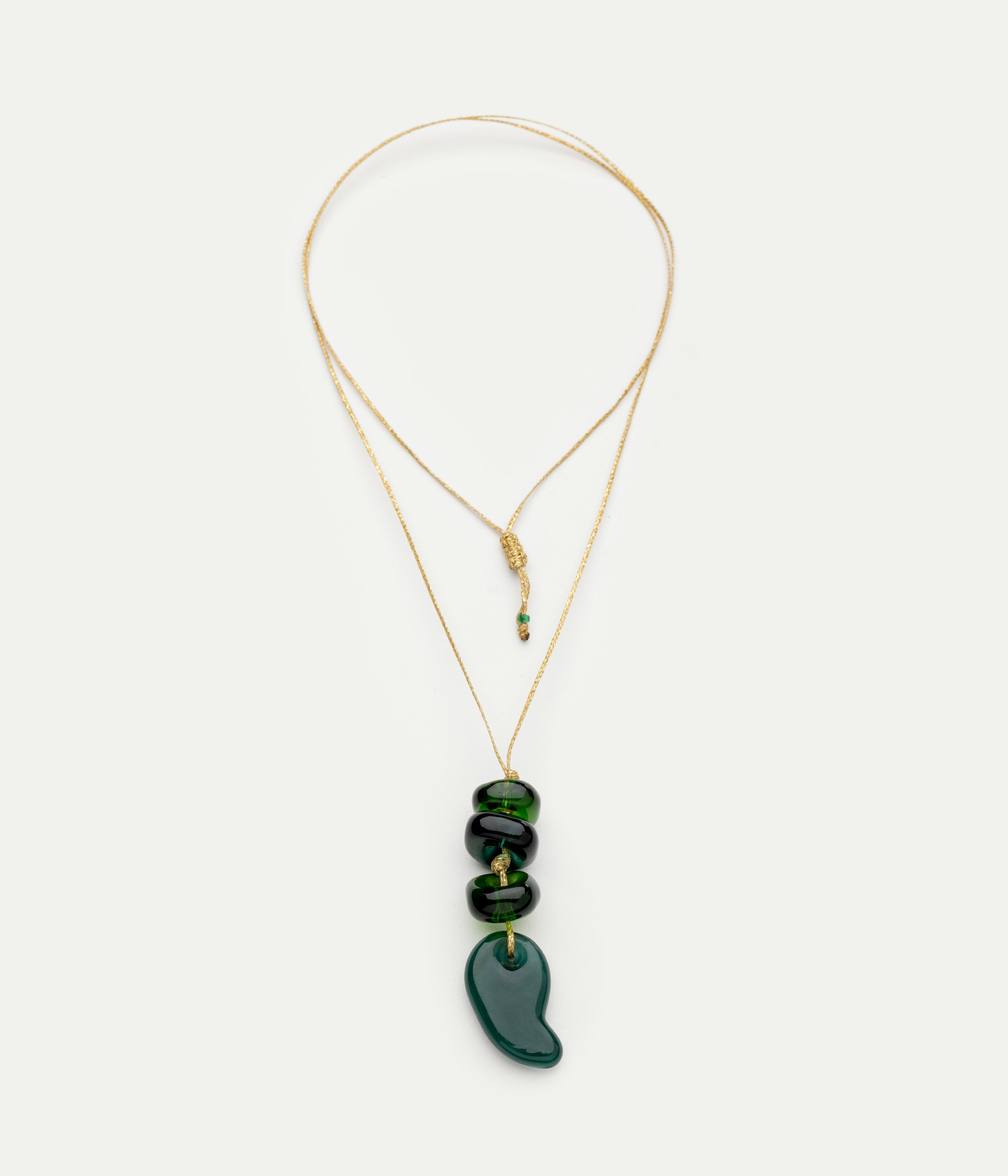 Azaz teal glass necklace
