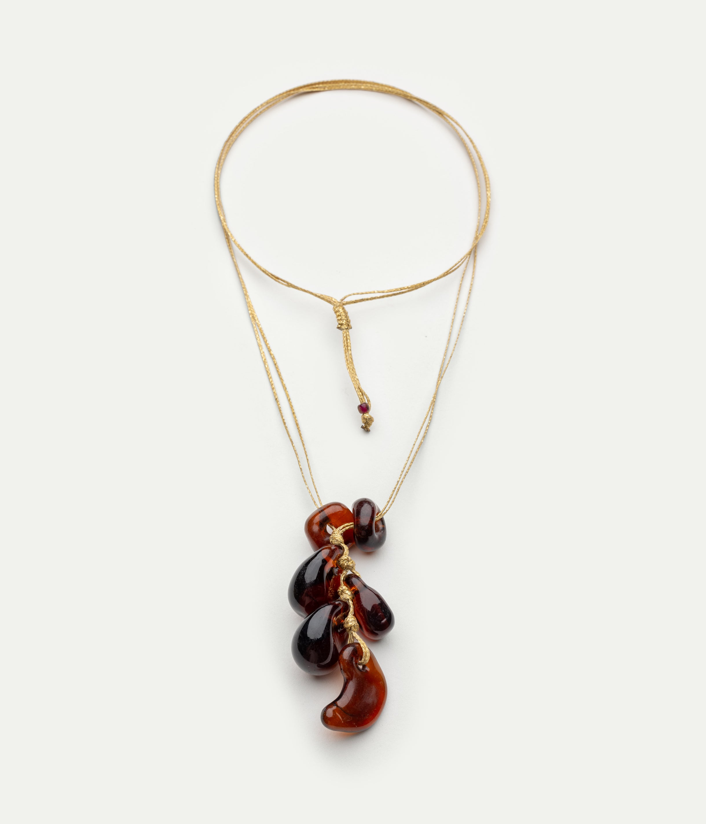 Azaz Warm orange glass necklace