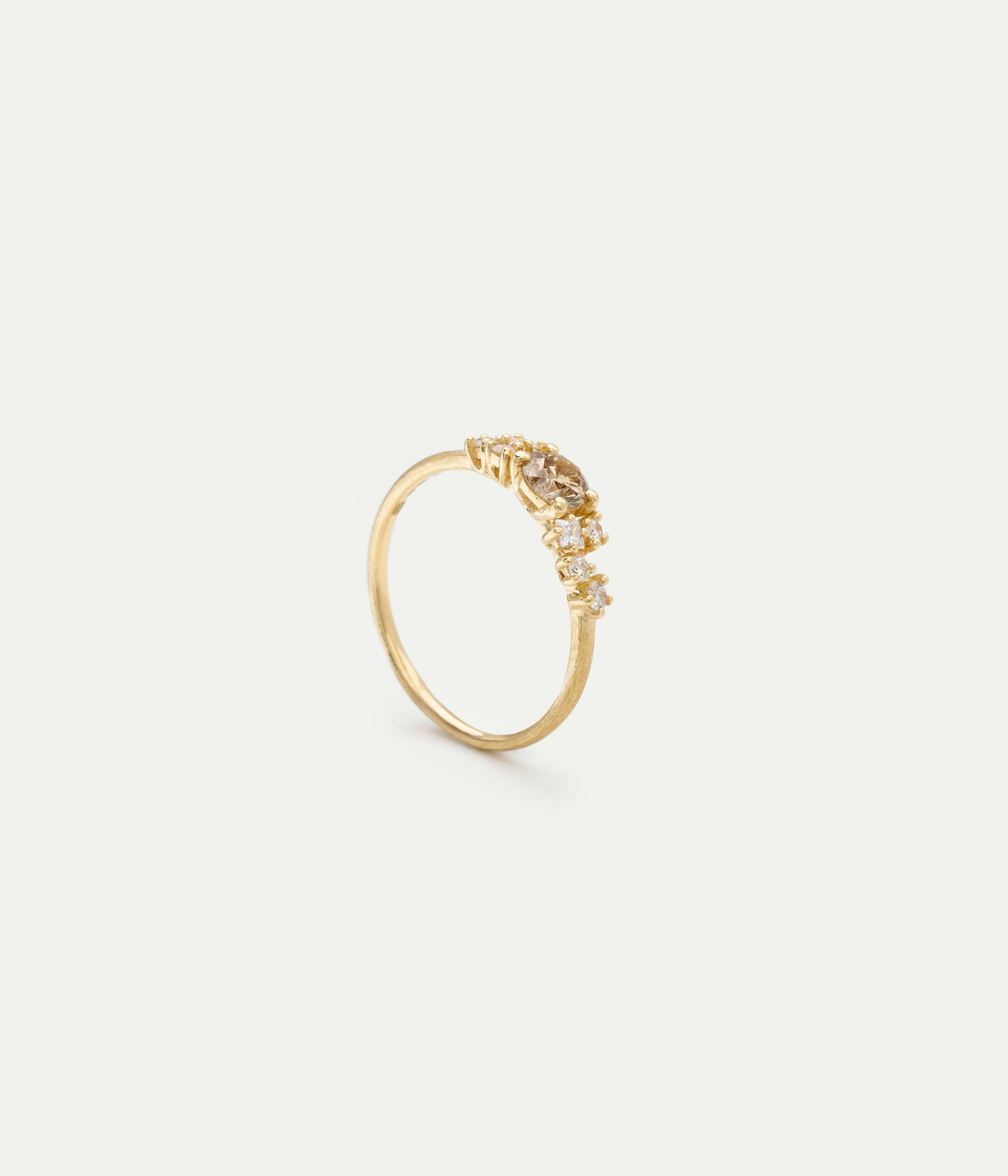 Bague Aurore diamant brun 0.28cts
