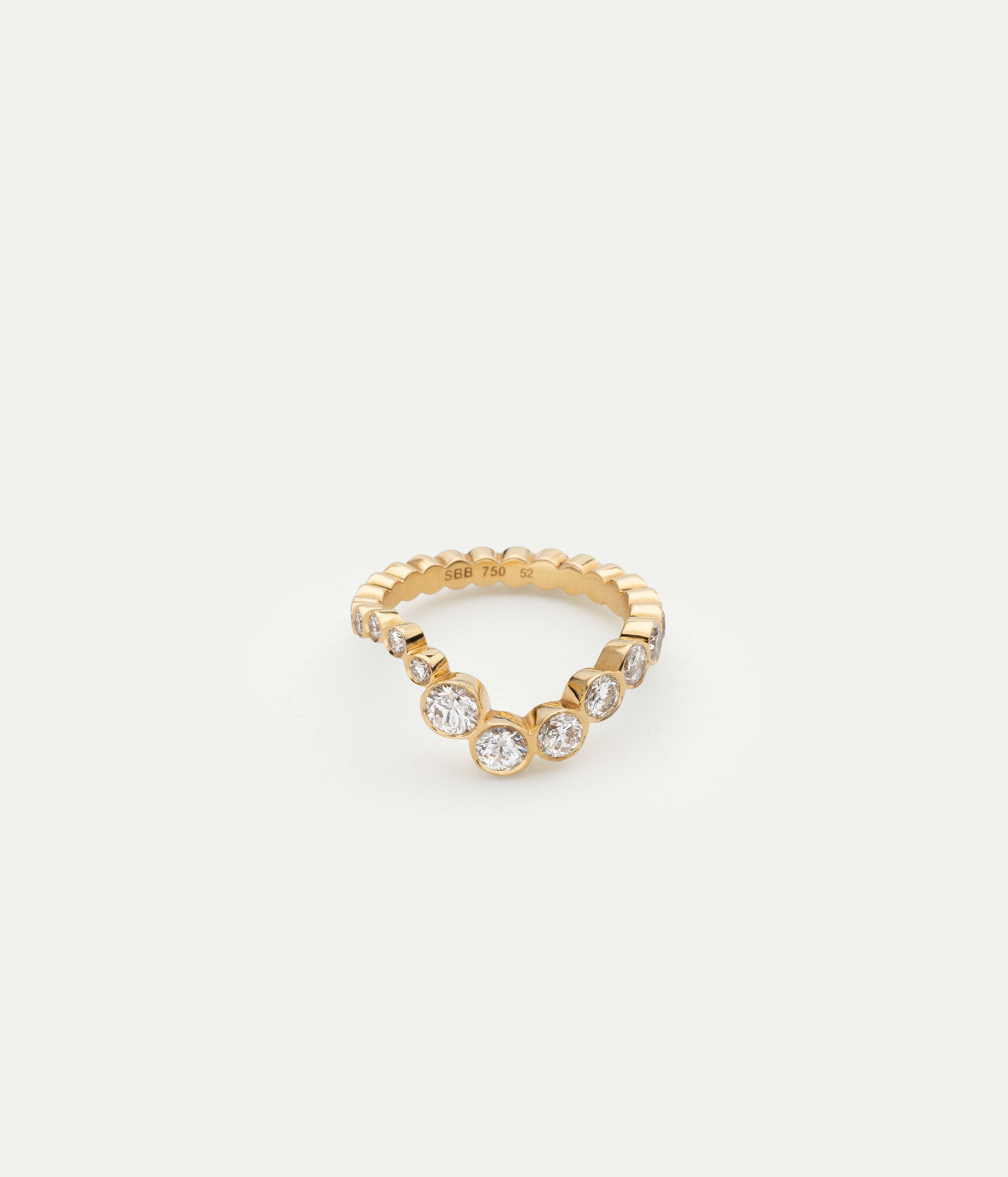 Ensemble Ocean yellow gold and diamonds ring - Second hand