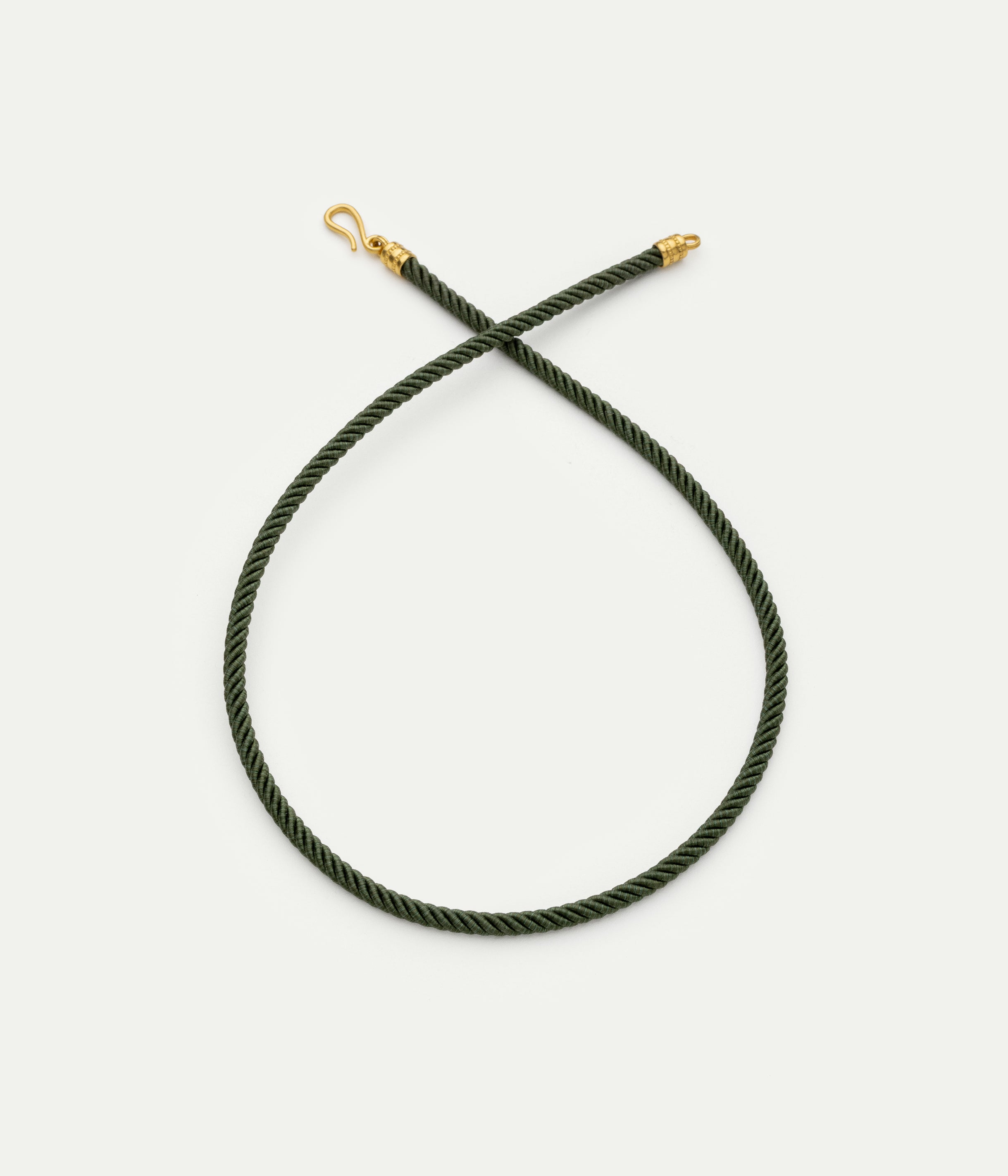 Twisted silk rope necklace