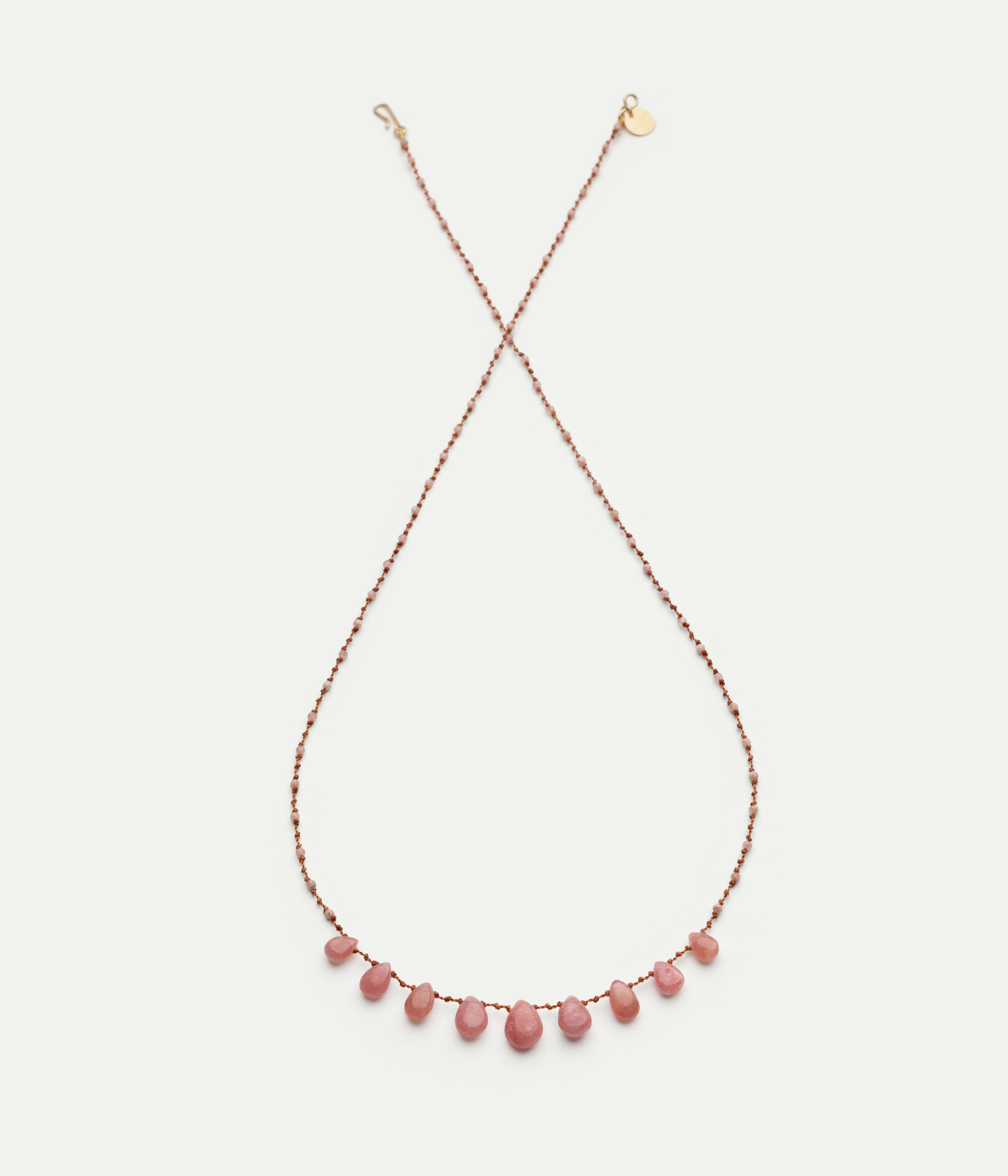 Collier 9 Gouttes rhodocrosite