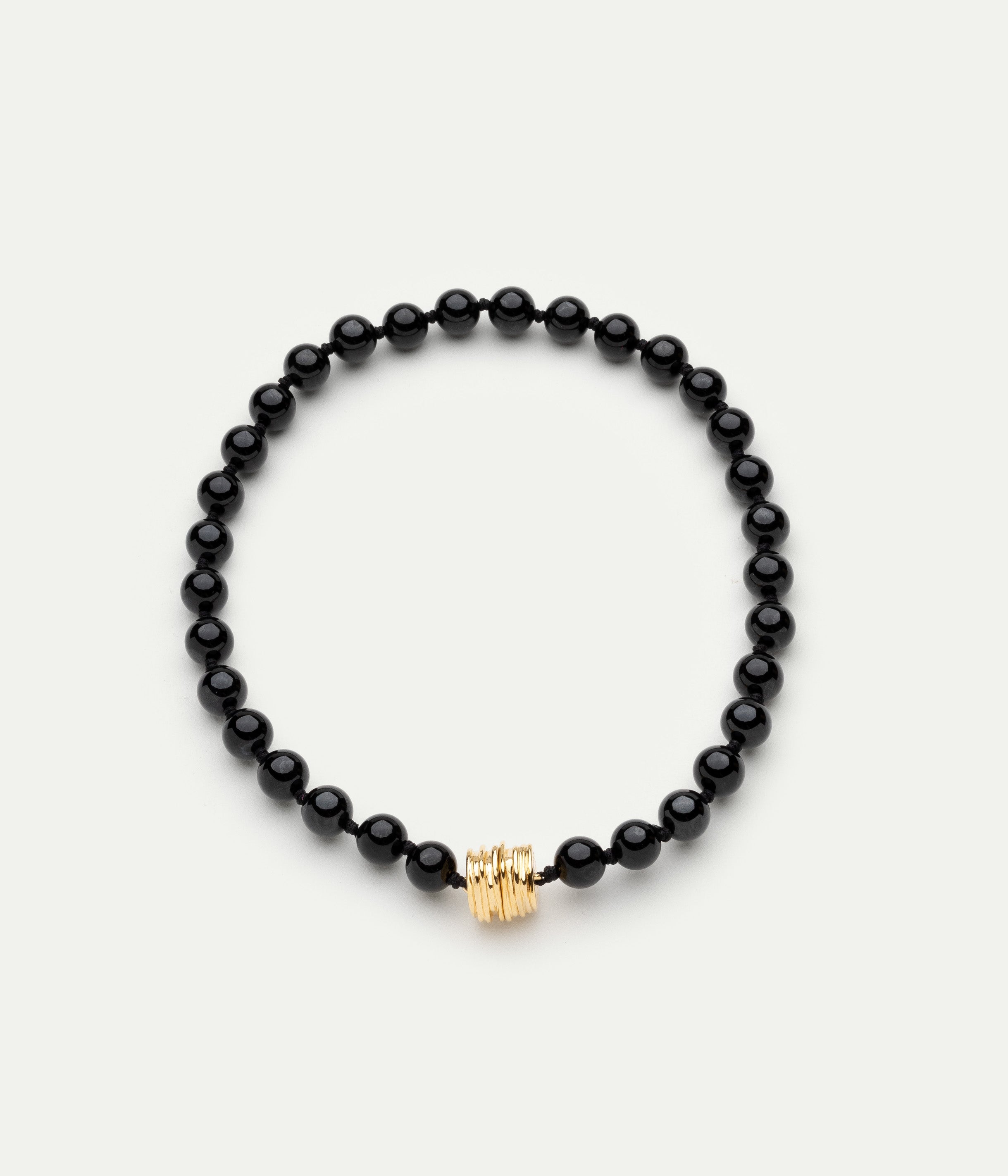 Soga Classic black onyx gold-plated necklace