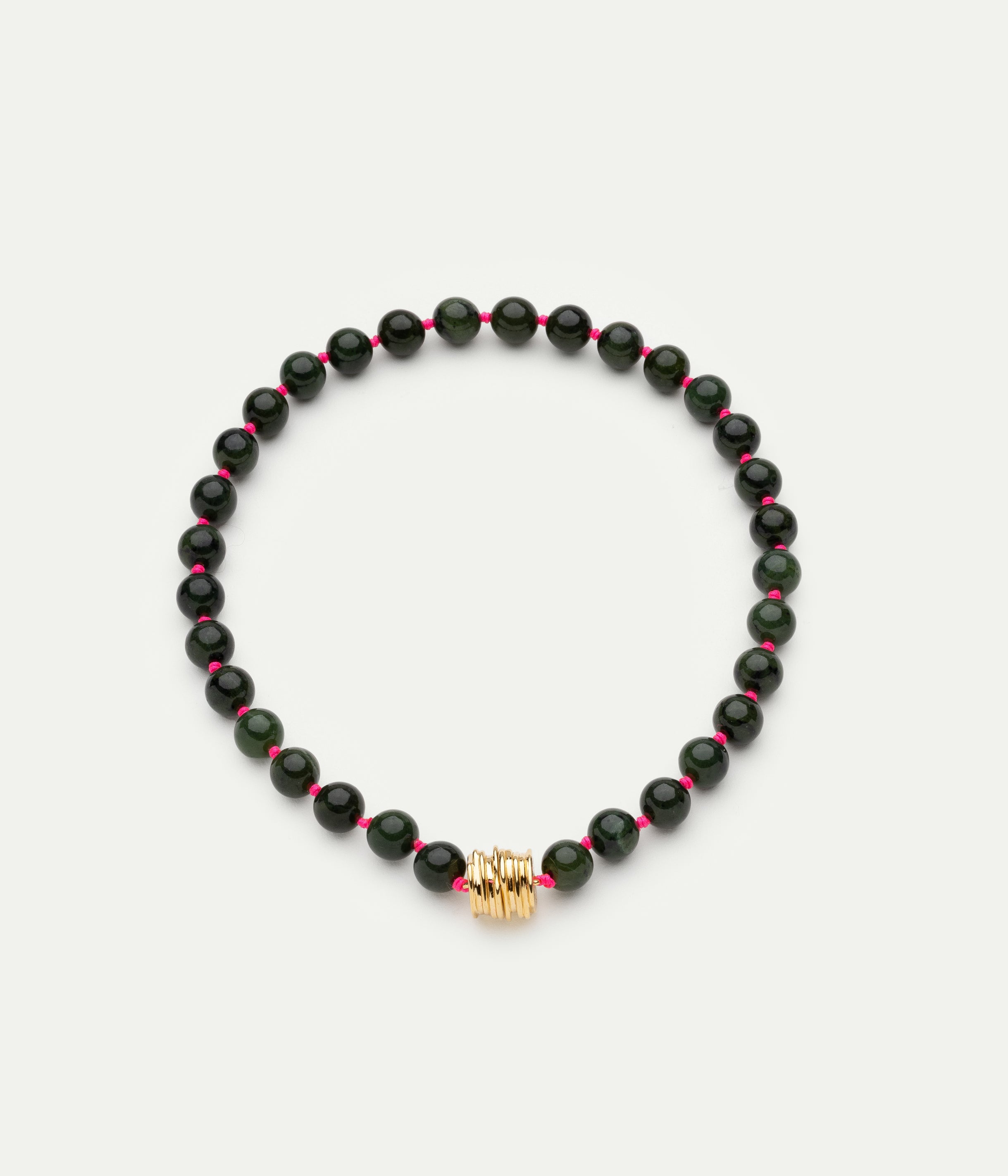 Collier Soga rose néon et jade