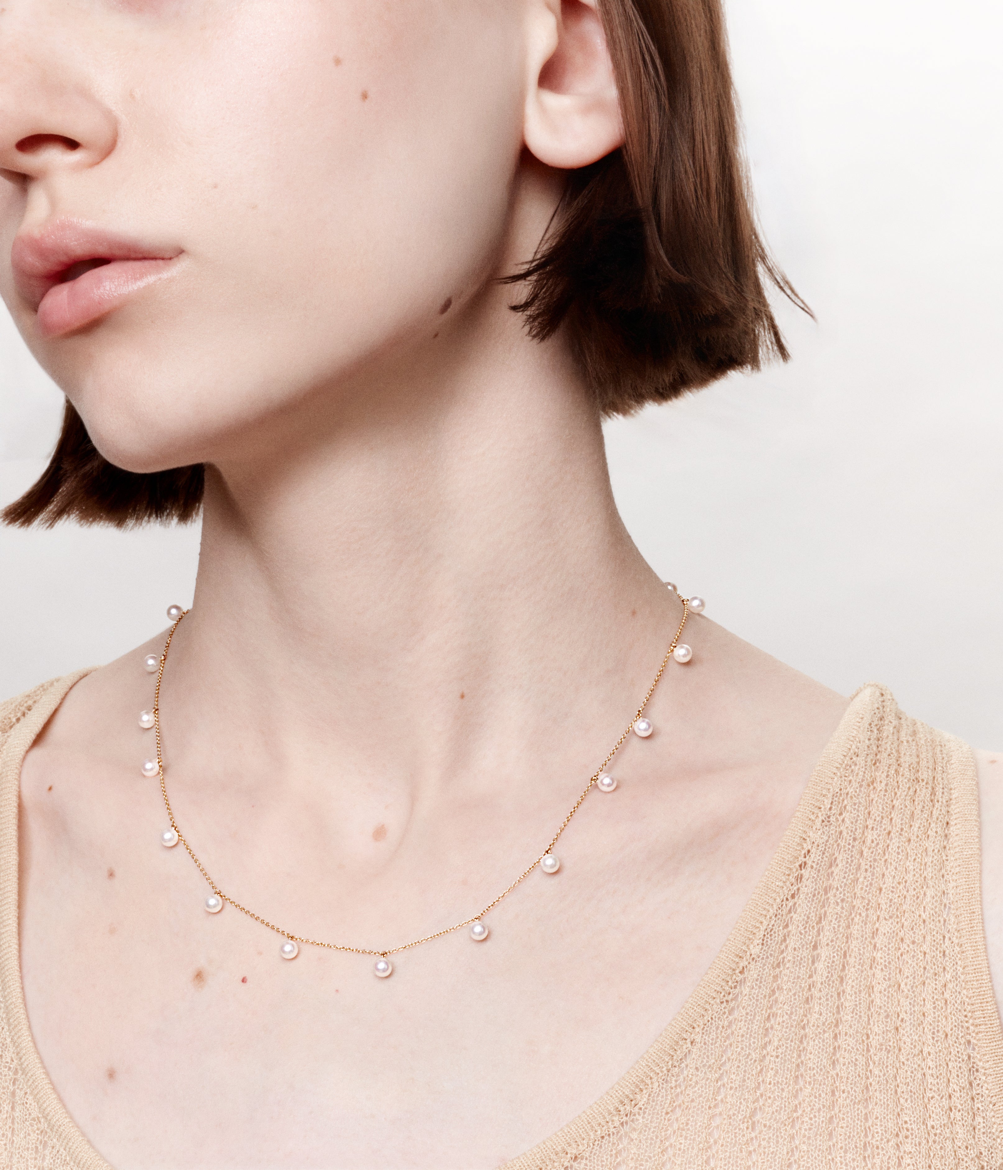 Collier Lou Lou or jaune et perles