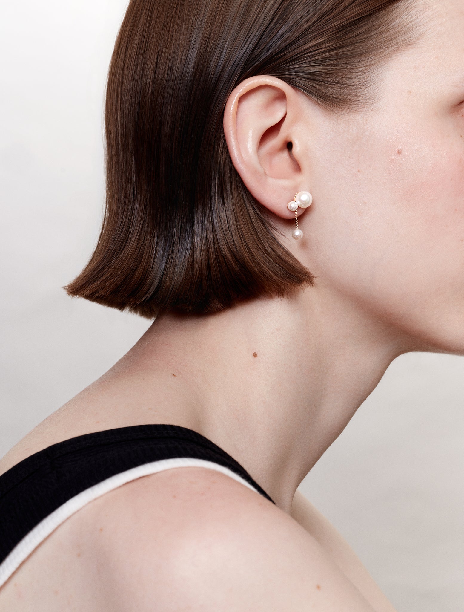 Boucle d'oreille Droite Single Petite Lou perle
