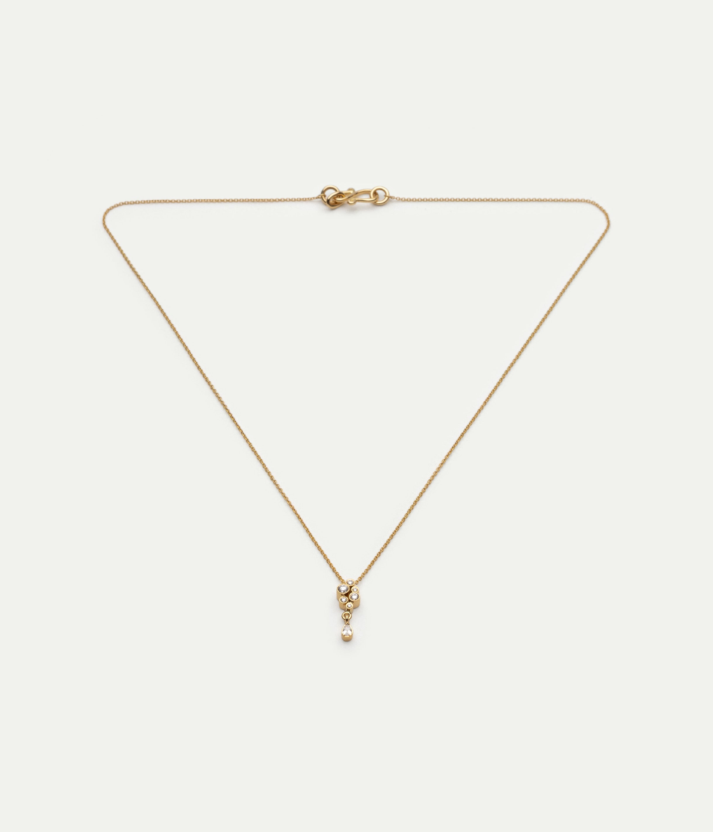 Splash yellow gold and diamonds necklace