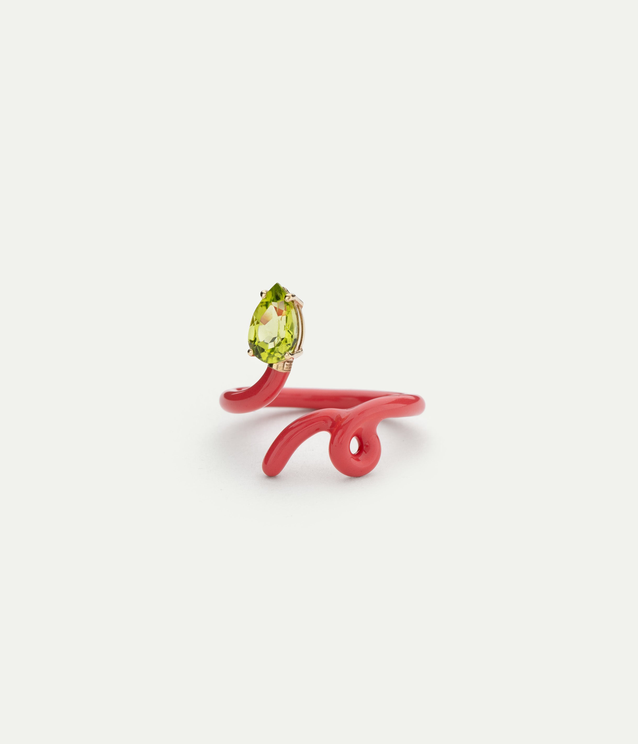 Baby Vine Hot Pink peridot ring