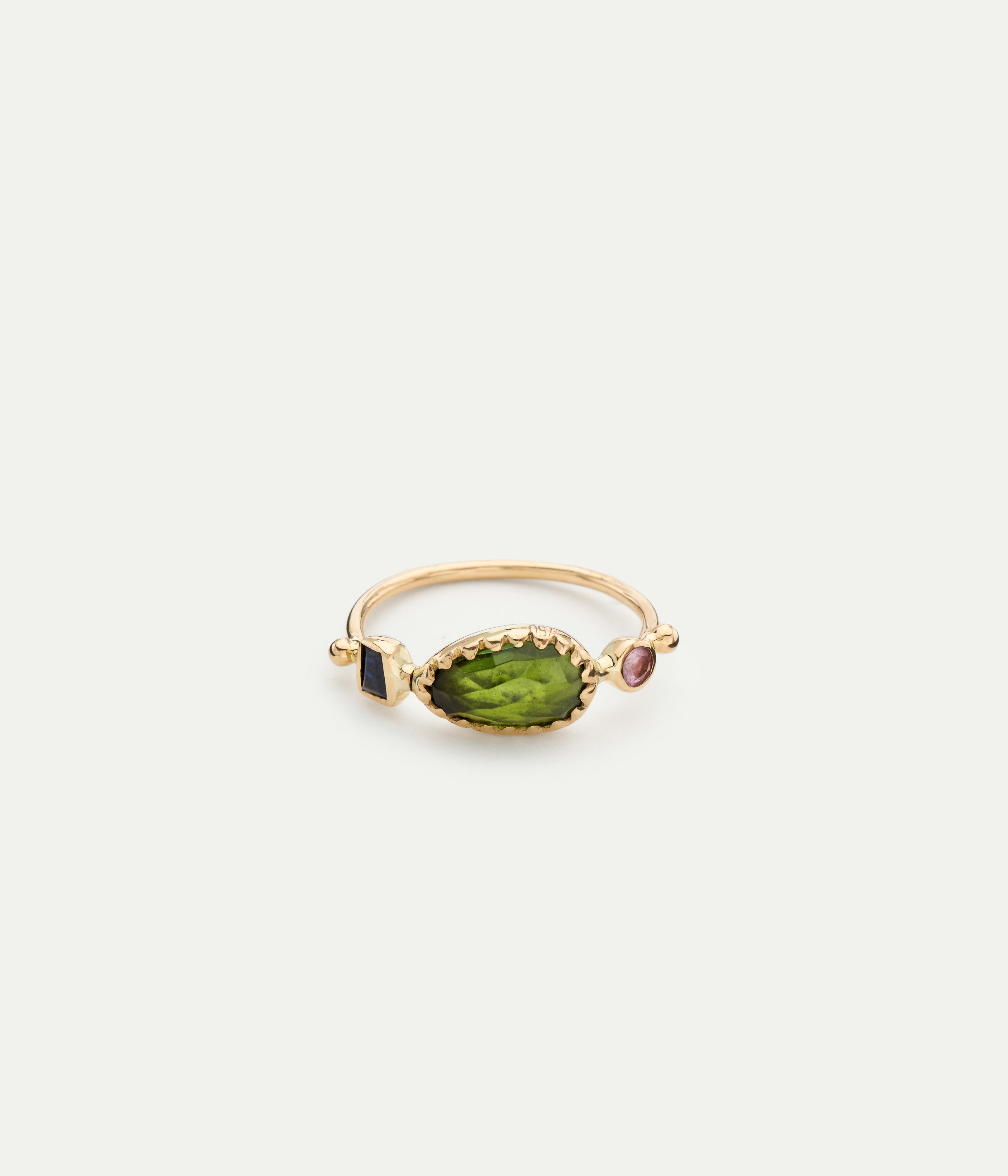 Bague Simple Tourmaline et Saphir