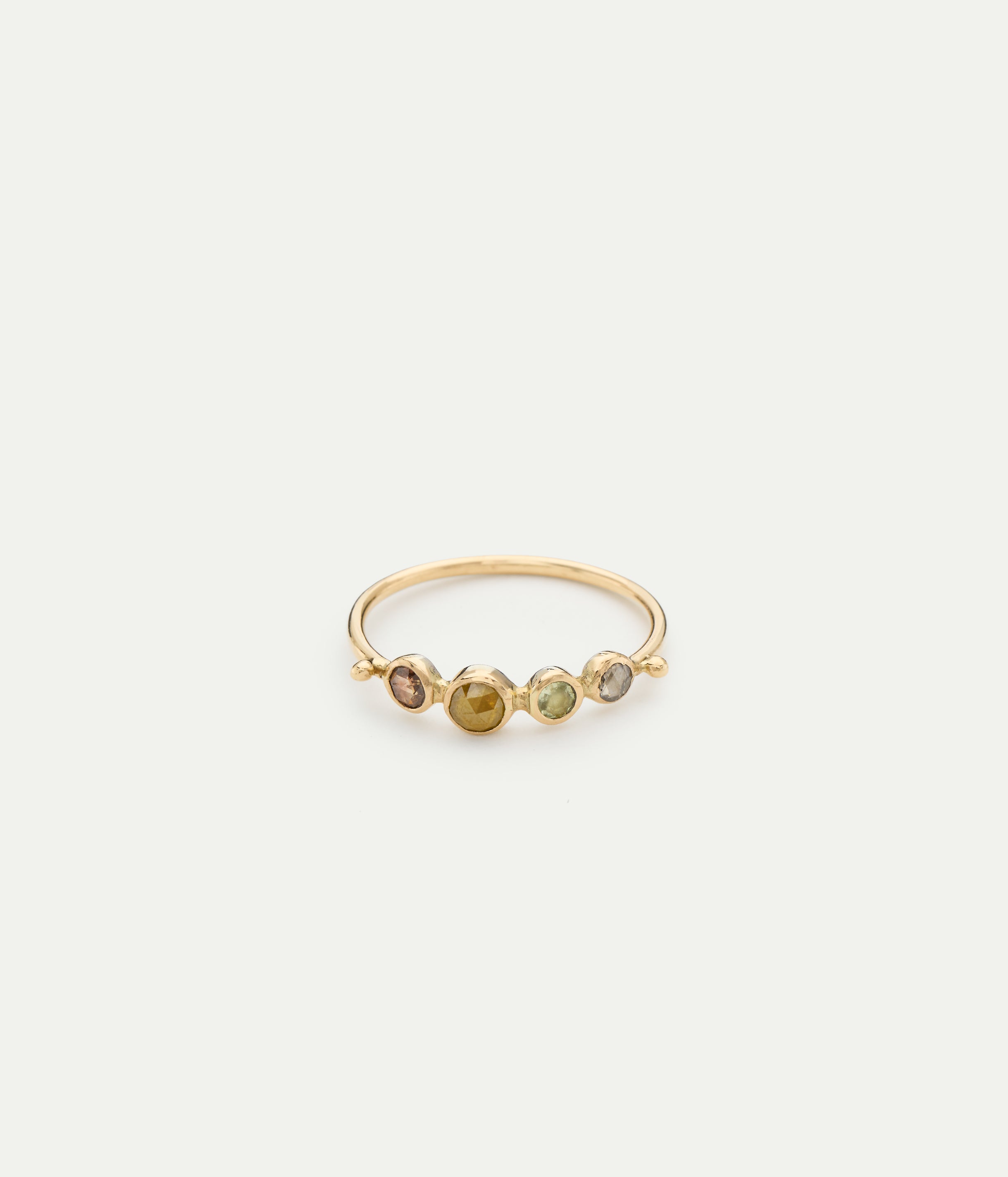 Bague Simple Chrysoberyl et diamant
