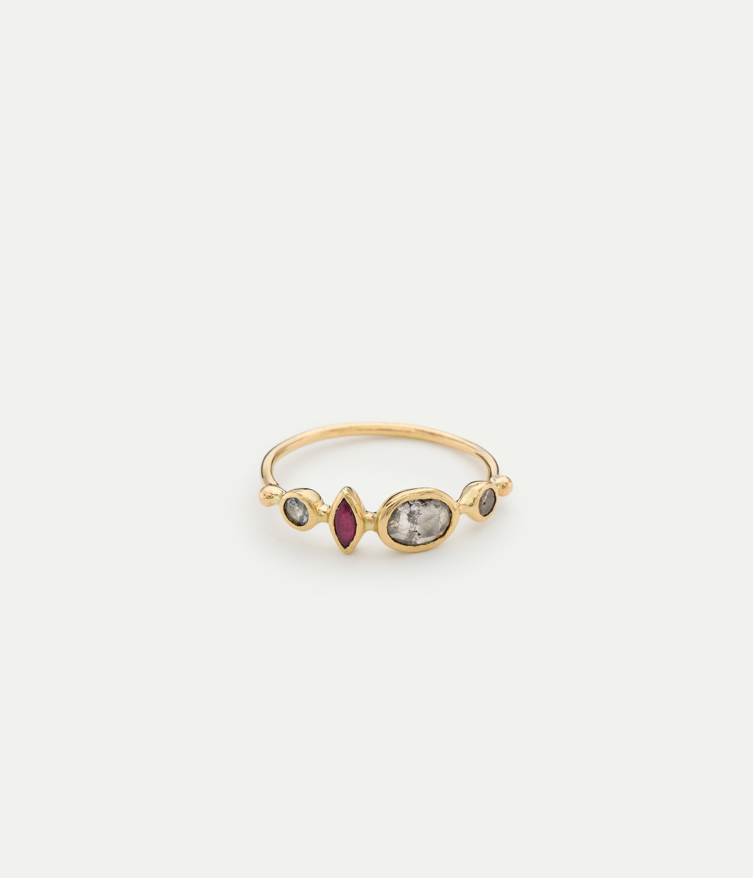 Bague Simple spinelle et tsavorite