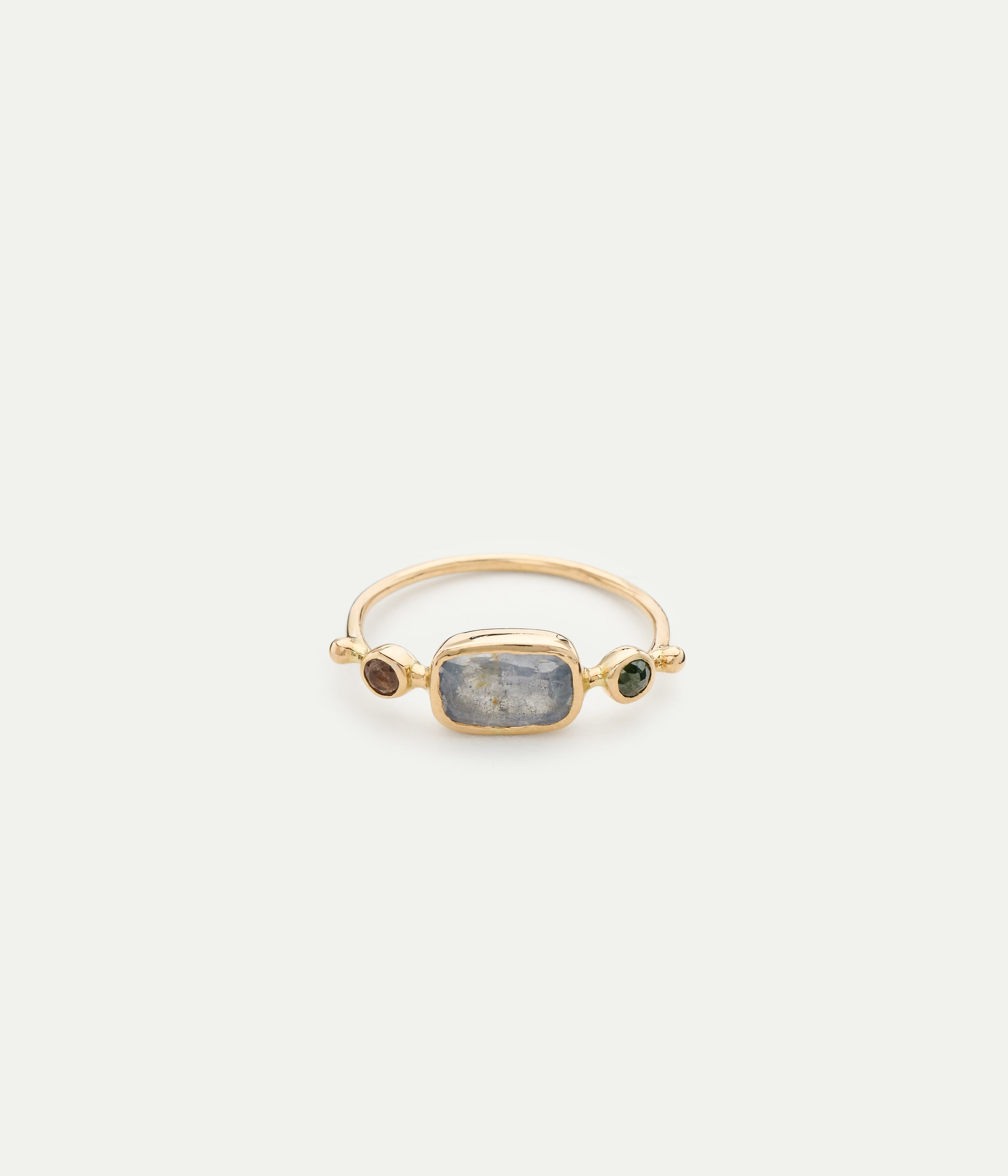 Simple sapphire and diamond ring