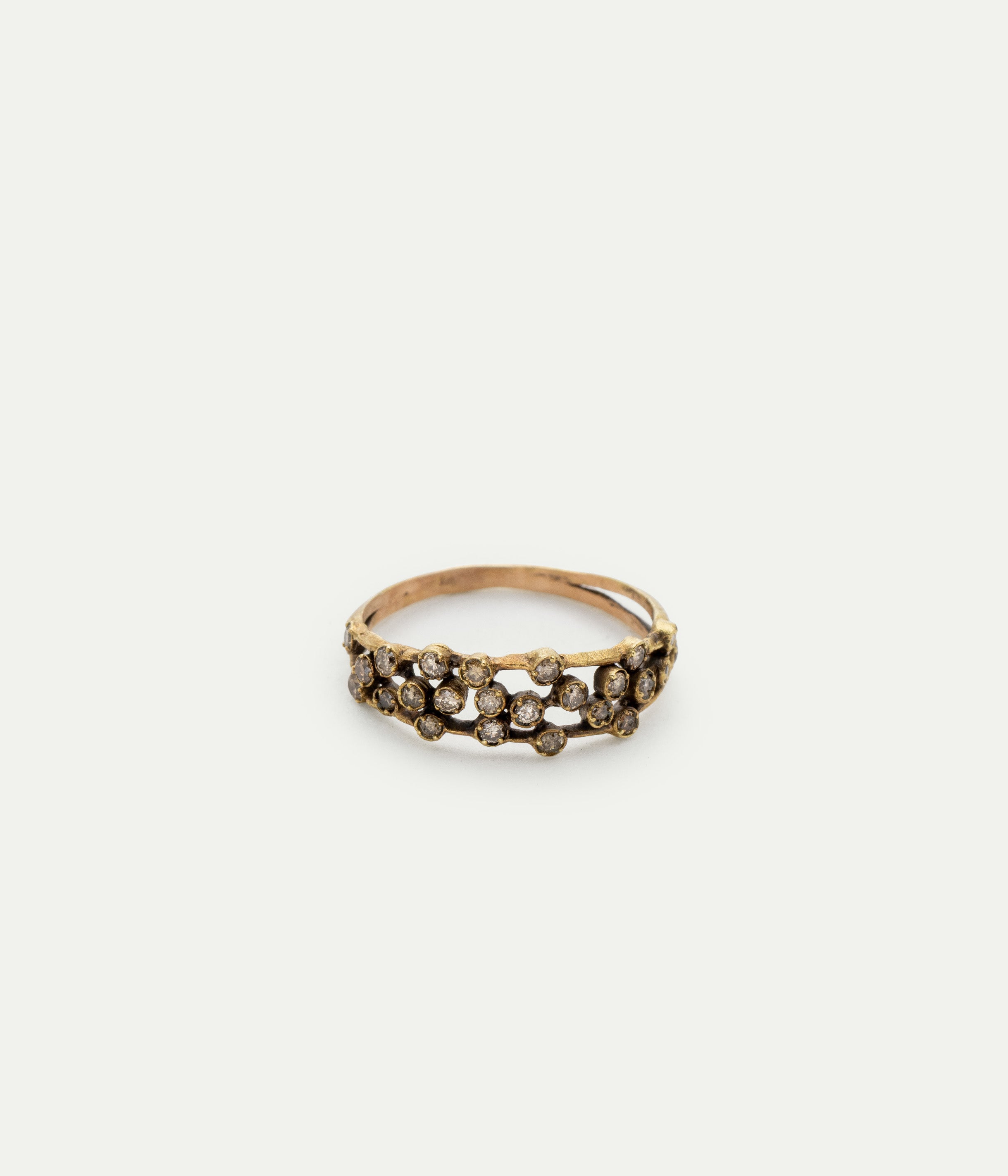 Rosée Large Yellow Gold and Diamond Ring