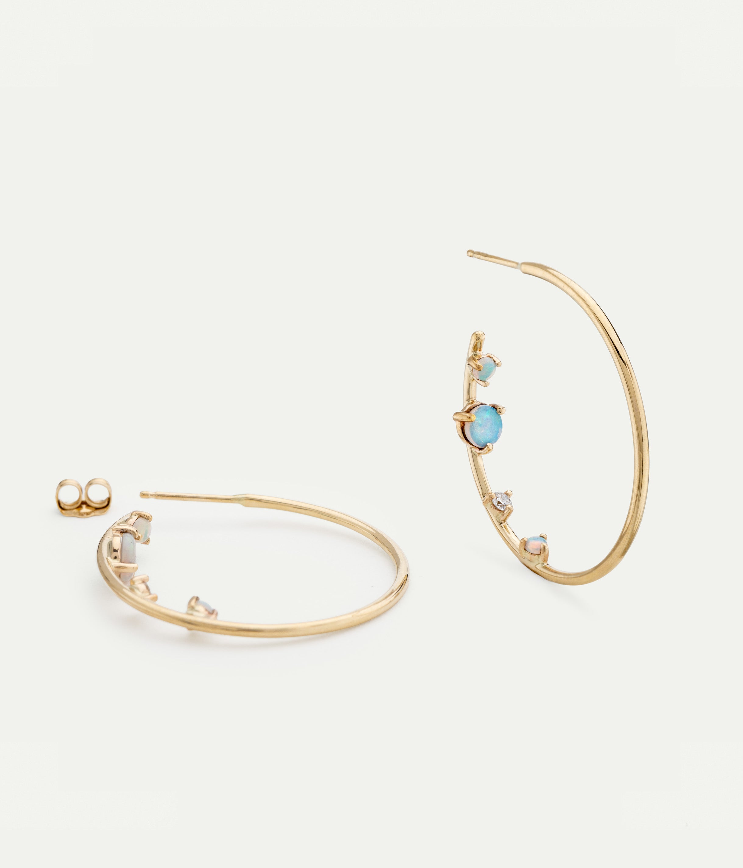 Inverted Opals Hoops