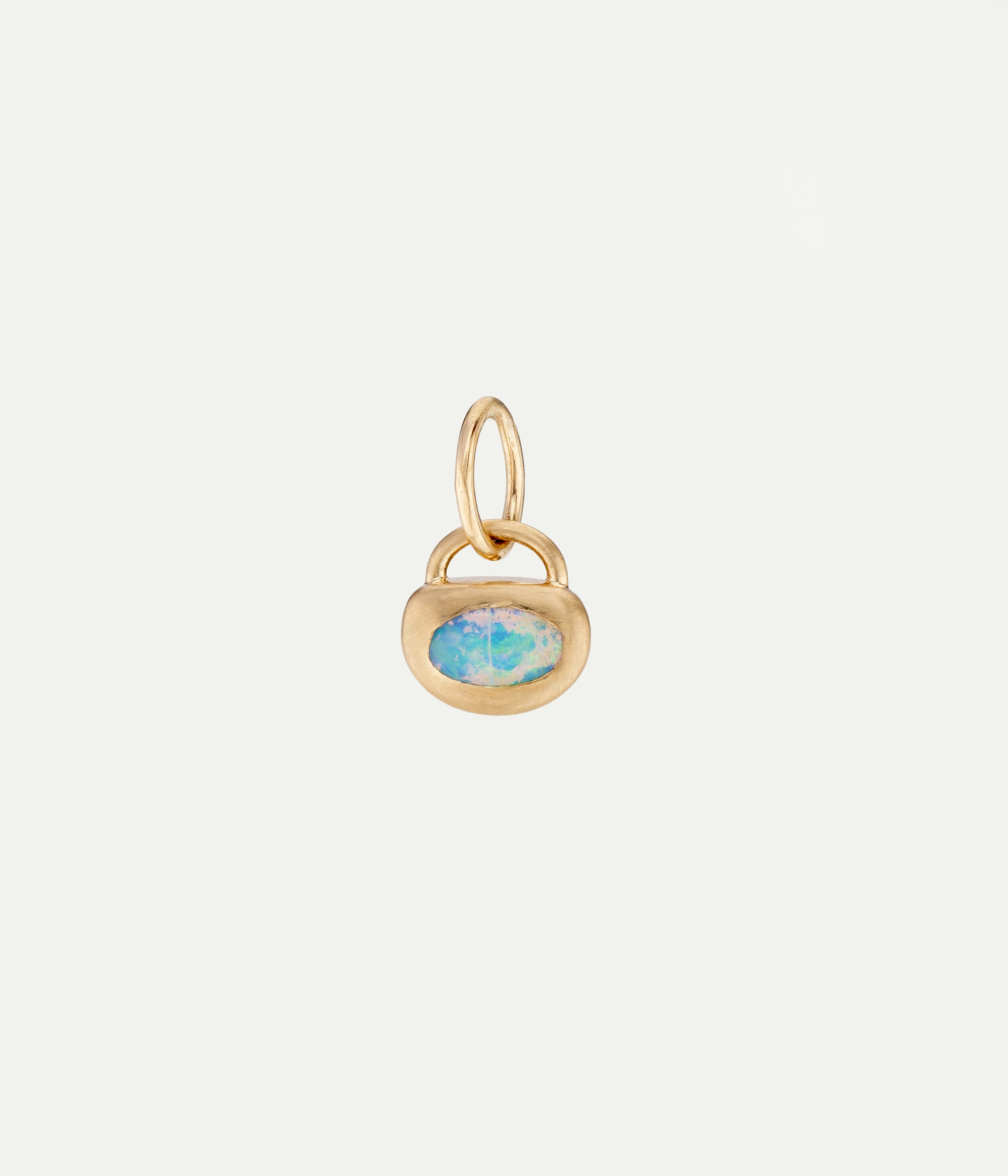 Heart Charm opal pendant