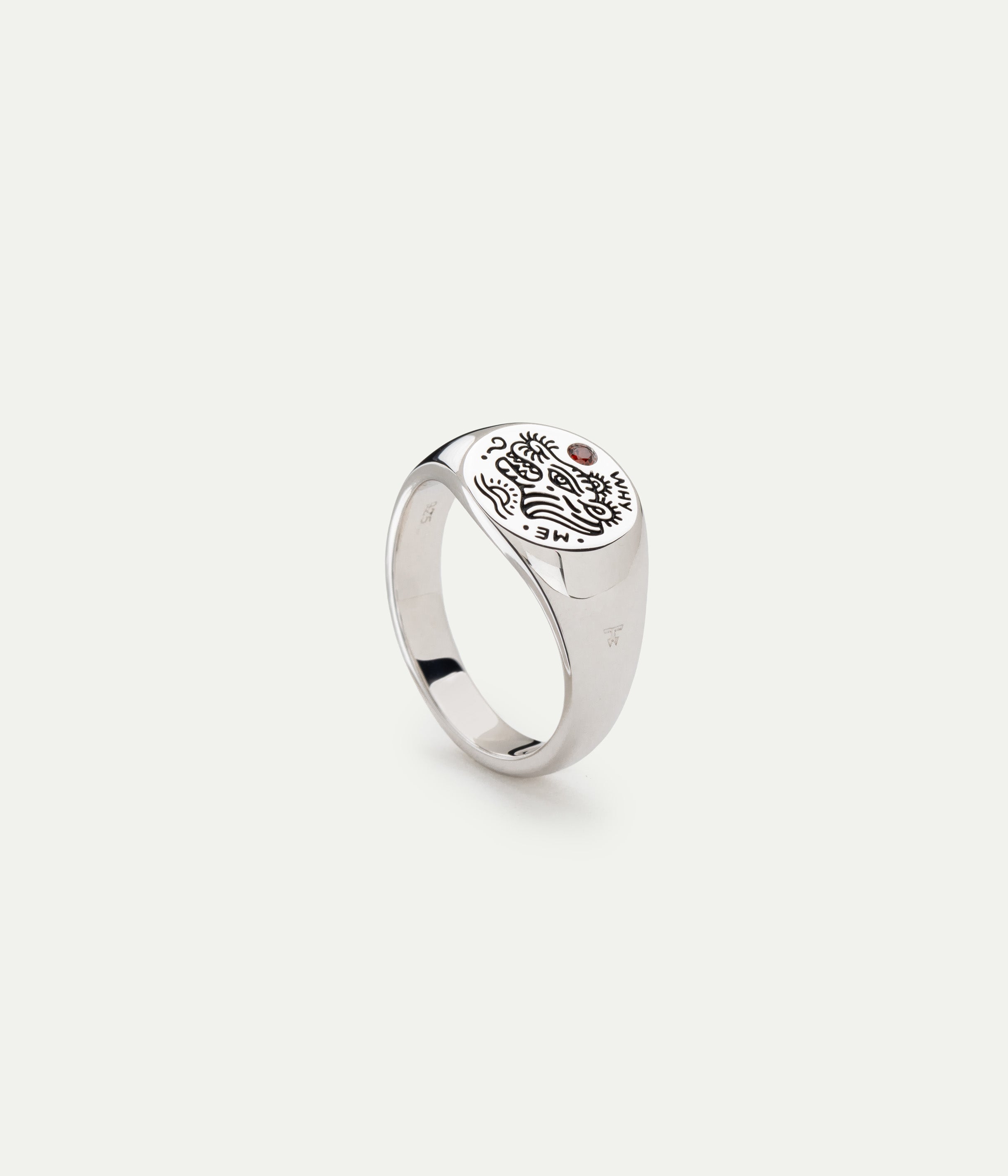 Bague Why me argent et grenat