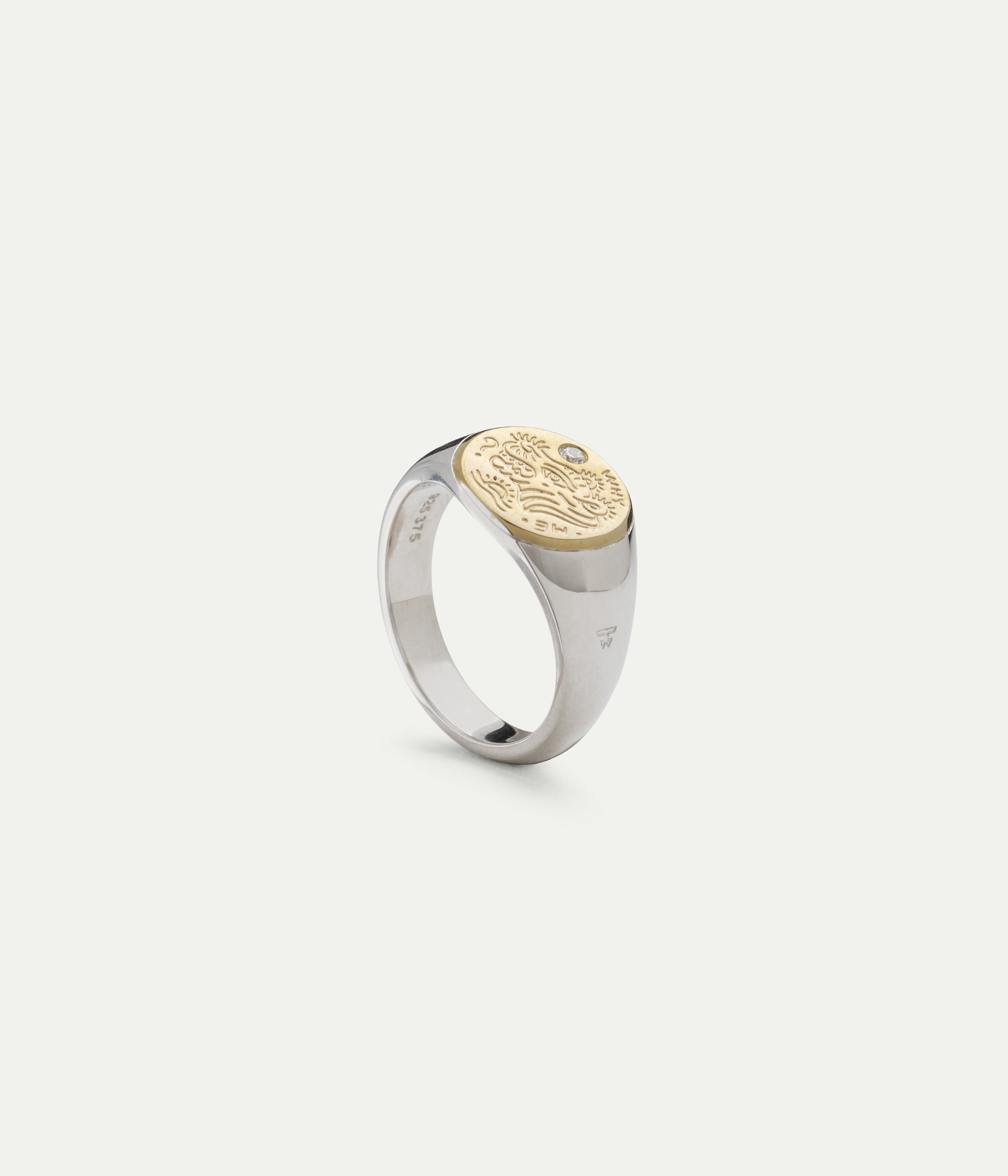 Why Me silver, gold-plated and diamond ring