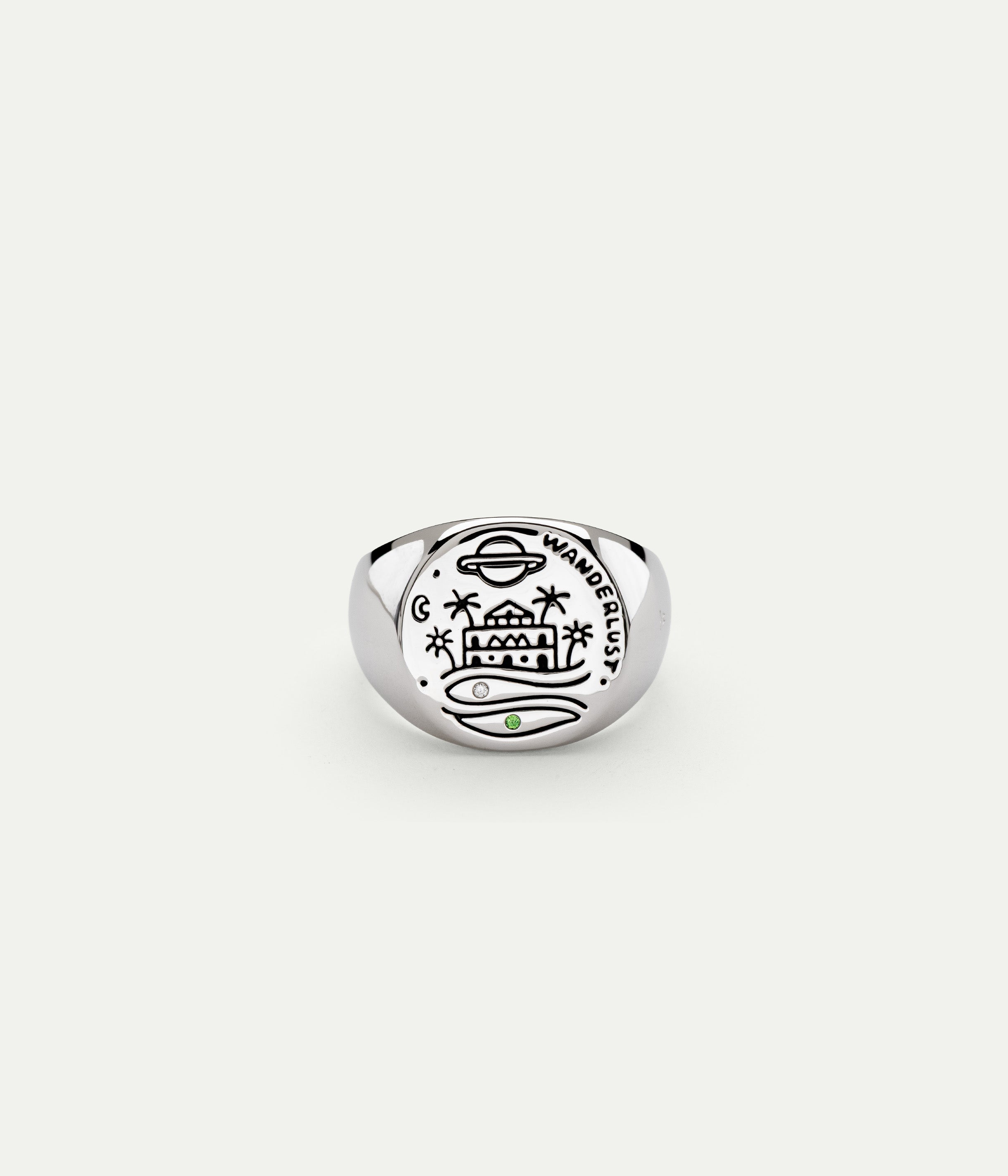 Bague Wanderlust argent, tourmaline et diamant