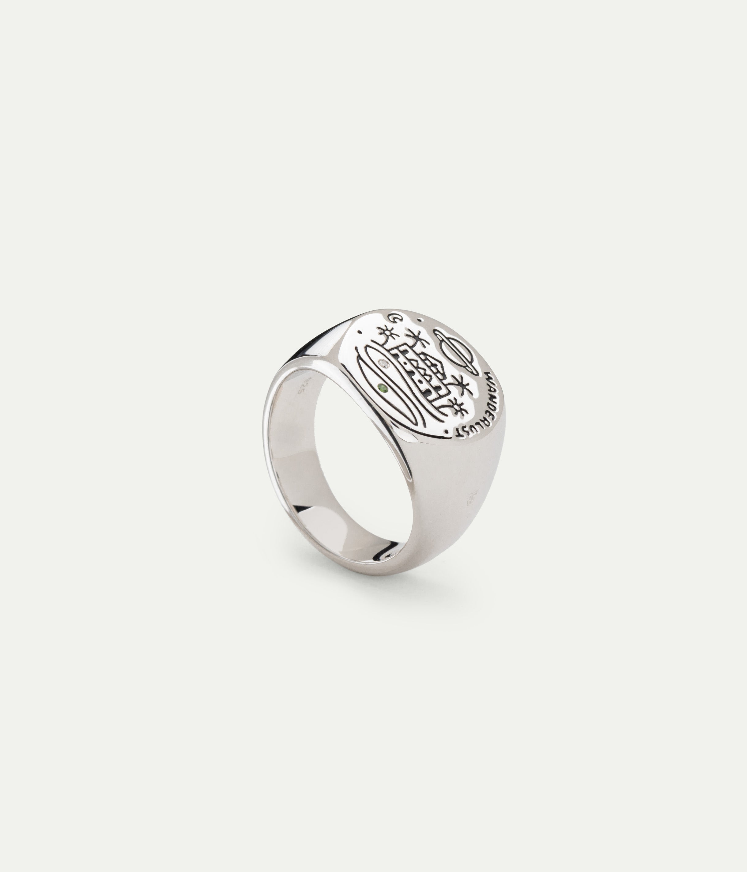 Bague Wanderlust argent, tourmaline et diamant