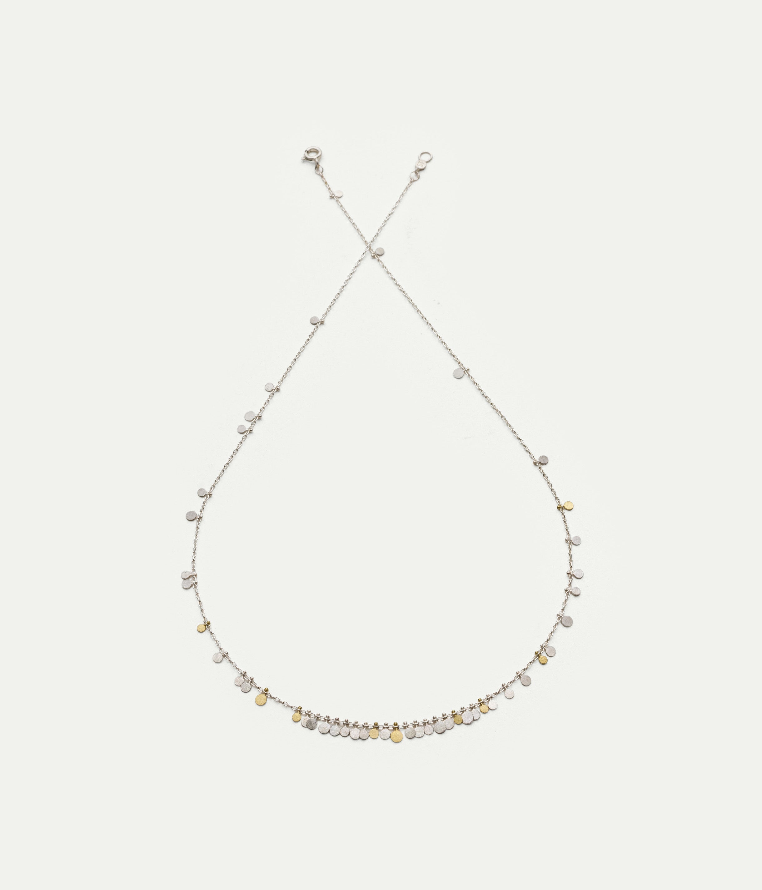 Tiny Dots Cluster silver necklace