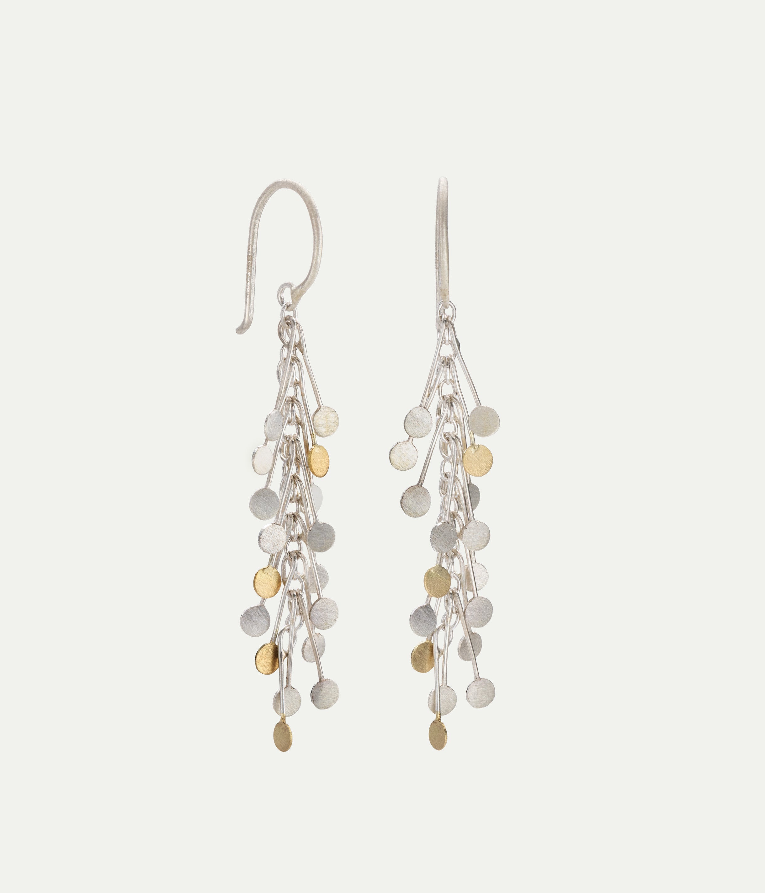Medium Dot silver earrings