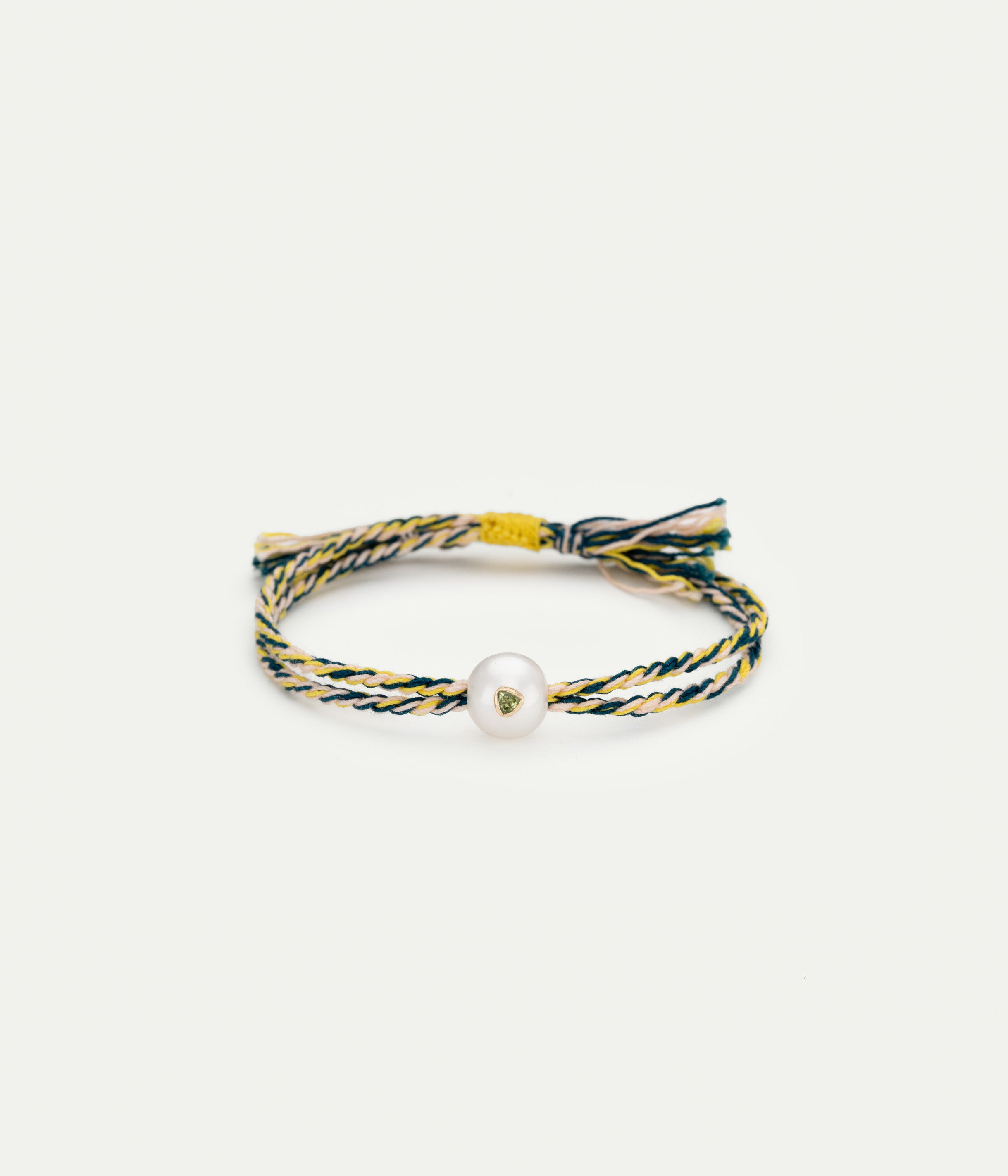 Scarlett Mimosa and peridot bracelet