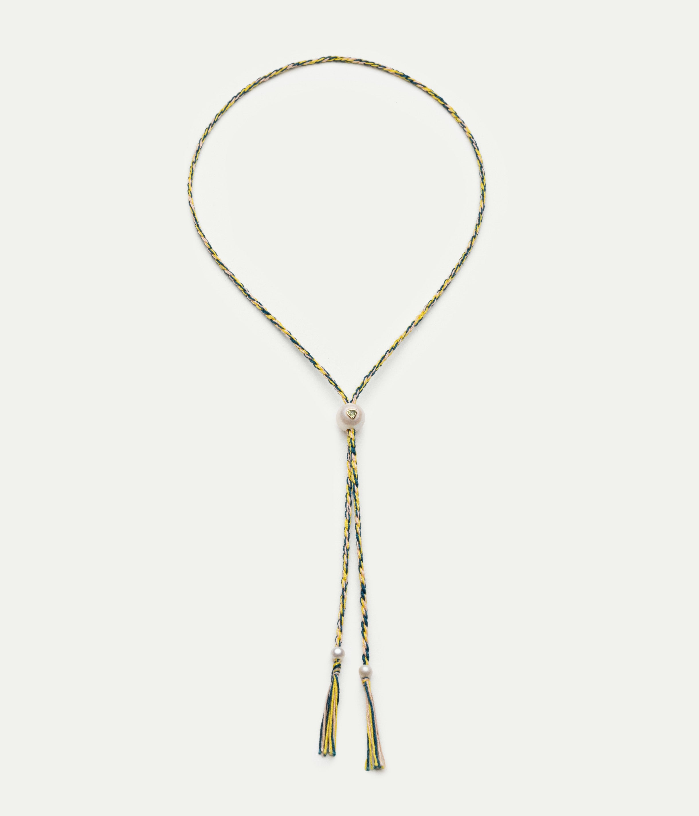 Scarlett Mimosa and peridot necklace