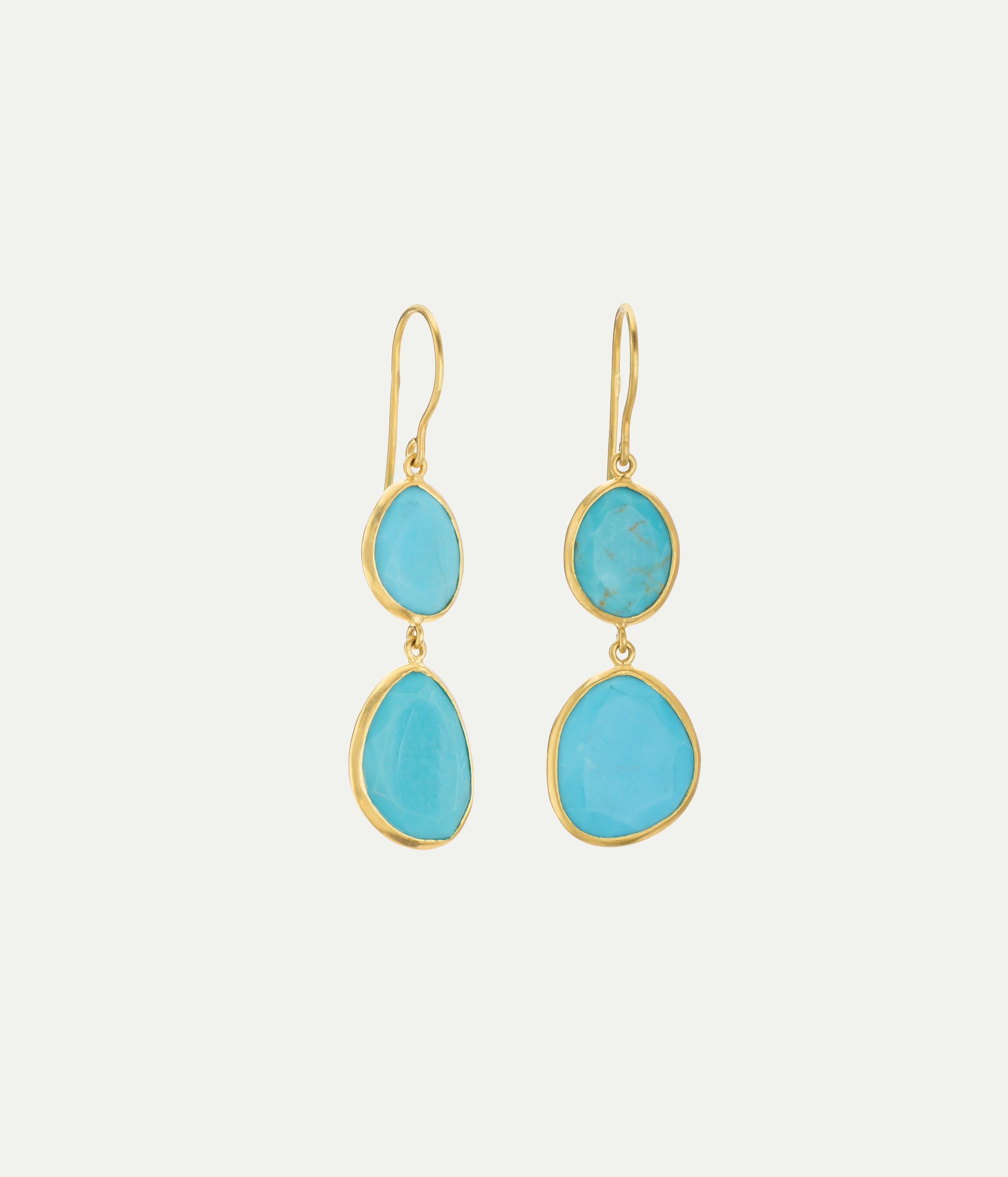 Boucles d'oreilles Hathor Colette Set Double Drop turquoise