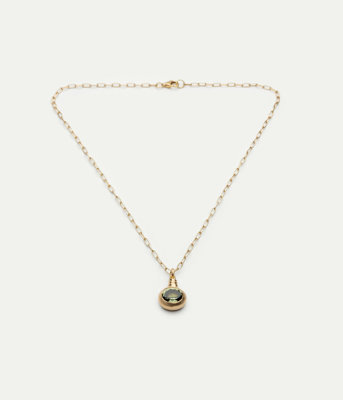 Yellow gold and tourmaline necklace