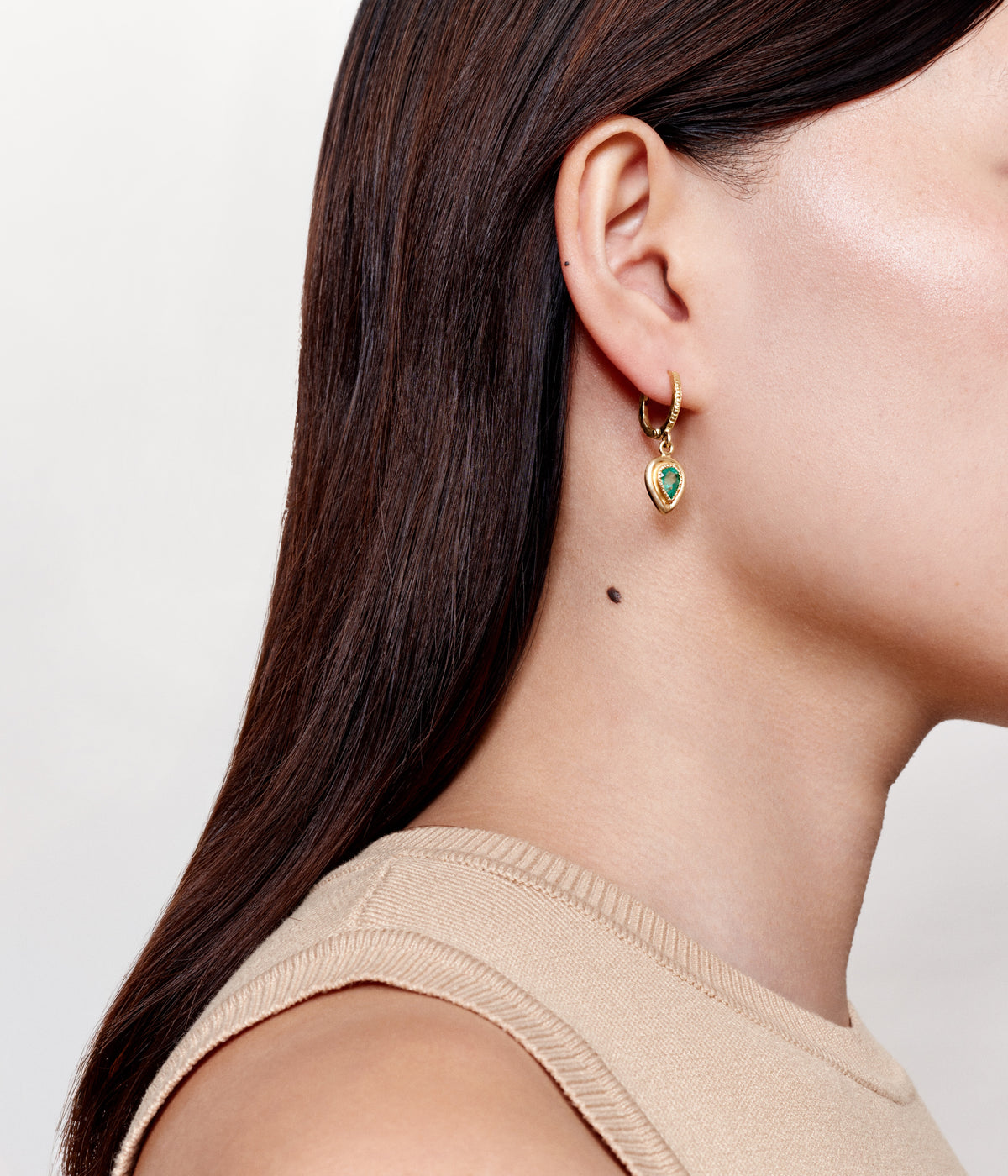 Zambian Pear Emerald earrings