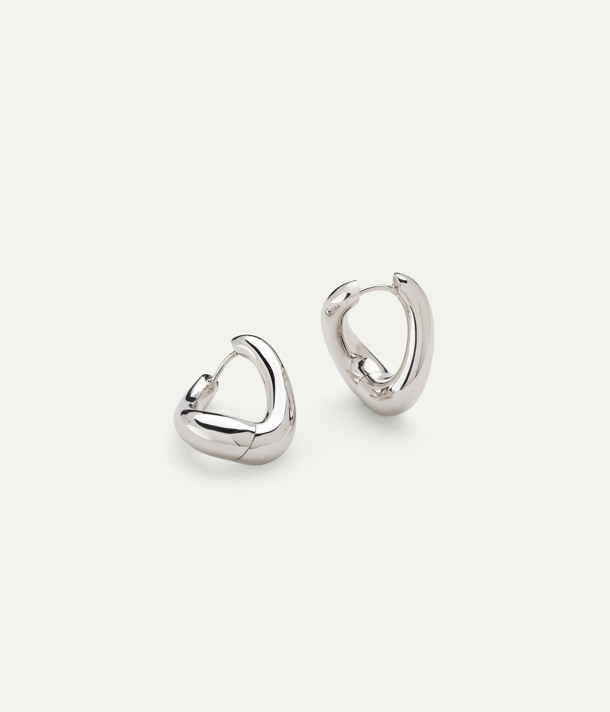 River Large silver hoops