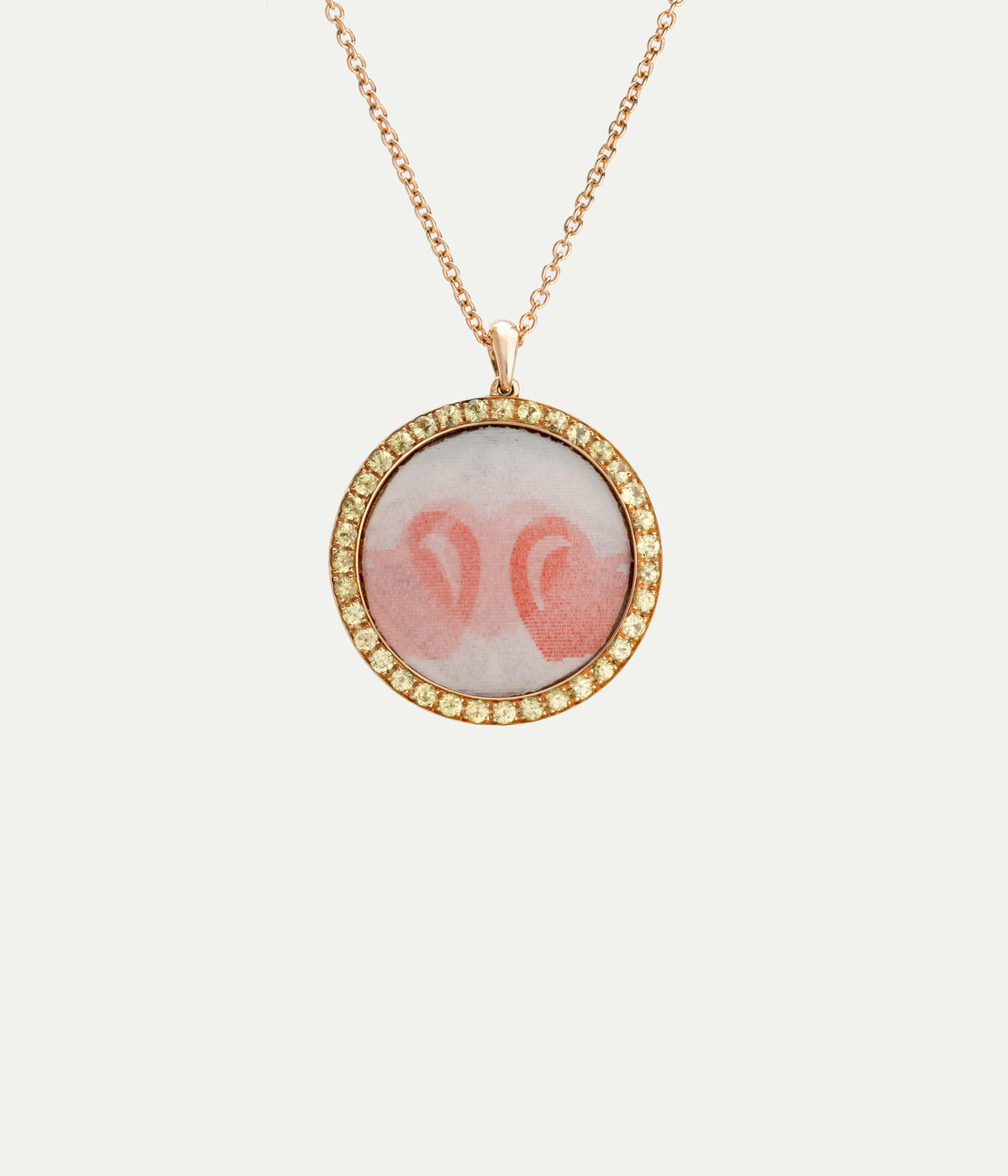 Collier Be in Love or rose et saphirs